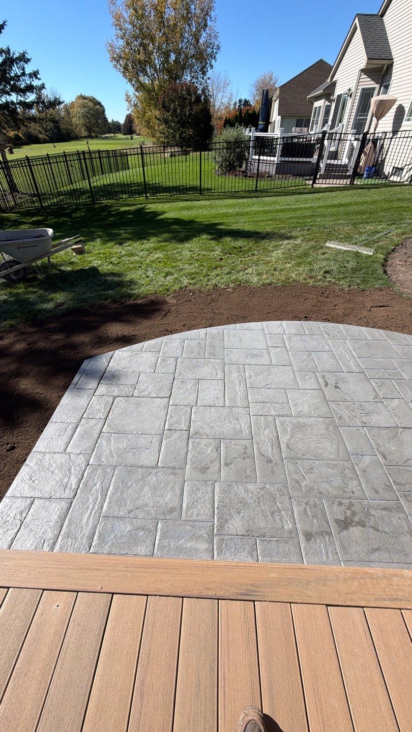 Ashler Slate Stamped Patio by NG Masonry & Construction LLC