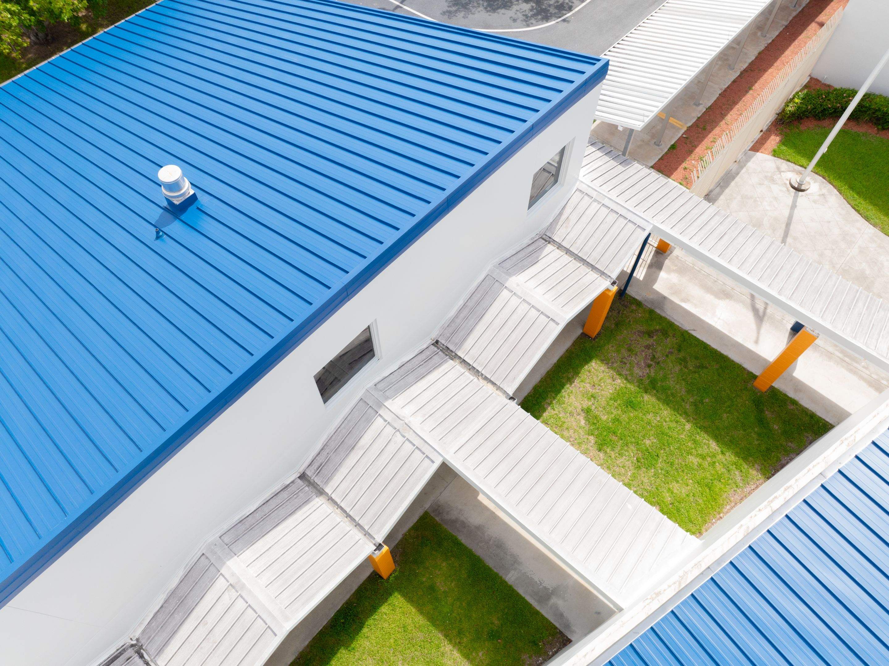 24ga 1.5" Mechanical Seam Slate Blue by Total Roofing System The Metal Roof Experts