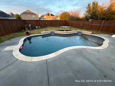 Freeform Pool Remodel with Covered Patio