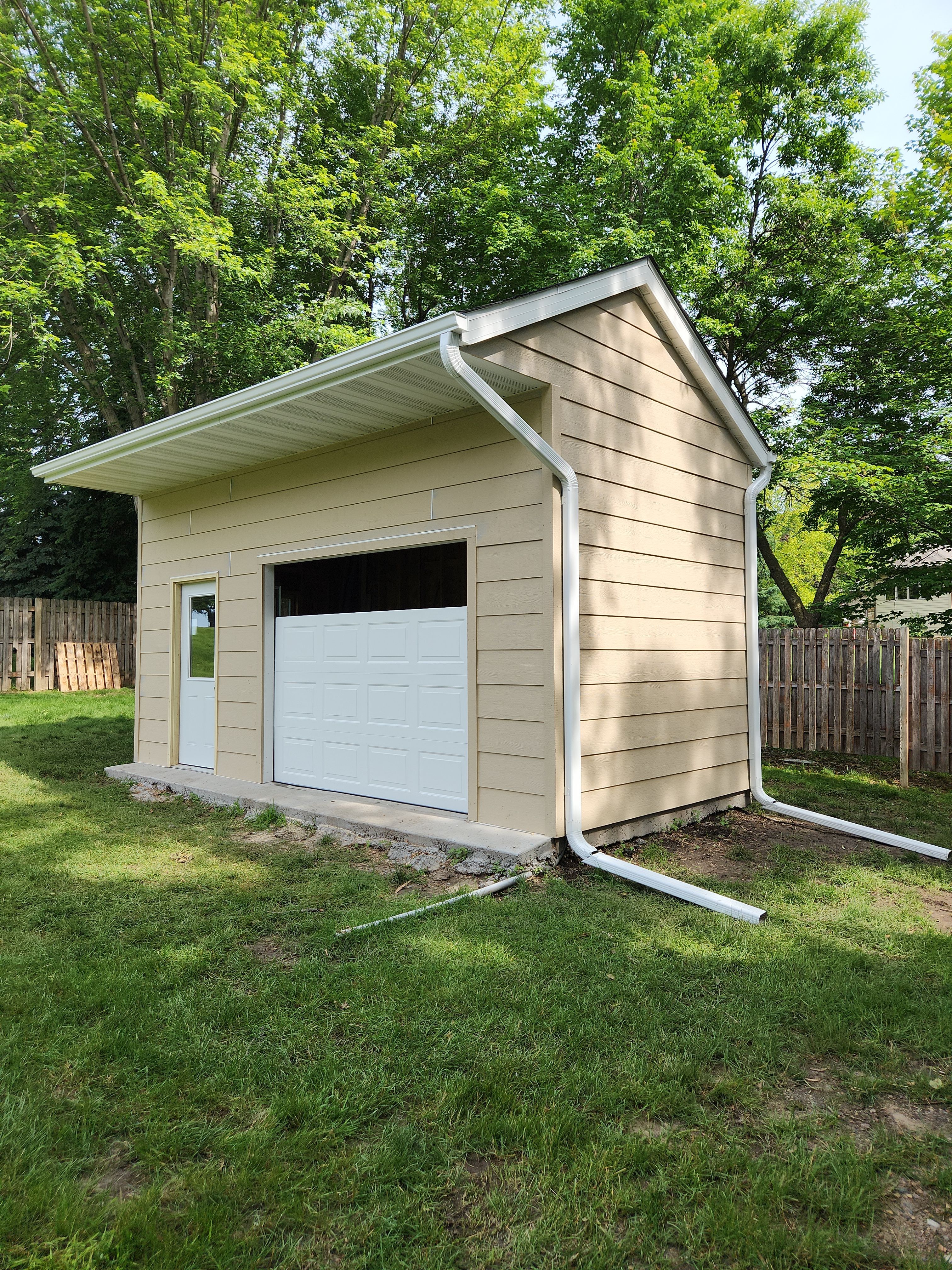 Roofing, Siding & Gutters on Shed Makeover by Next Level Seamless Gutters / Exteriors Inc.
