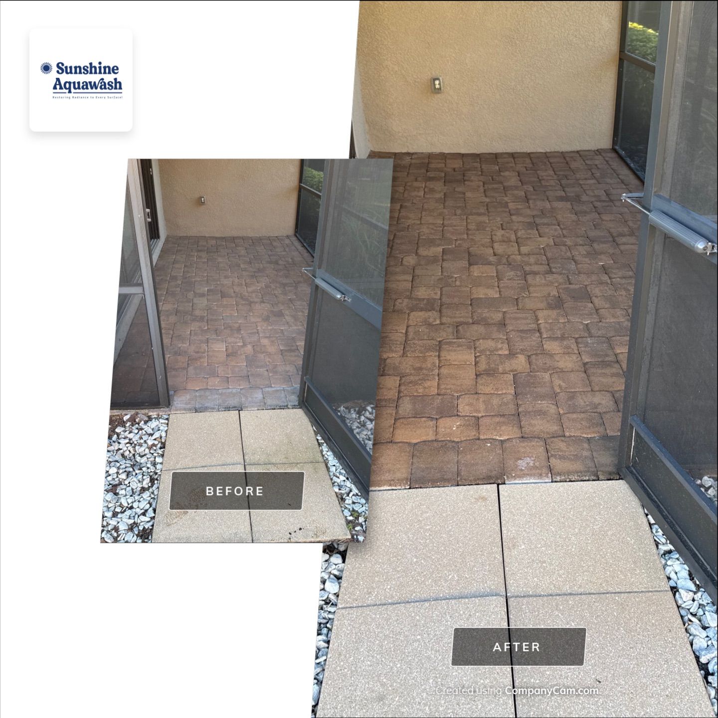 Paver Driveway, Walkway, Patio & Concrete Sidewalk Cleaning in Artisan Lakes Esplanade, Palmetto, FL | Sunshine AquaWash by Sunshine AquaWash