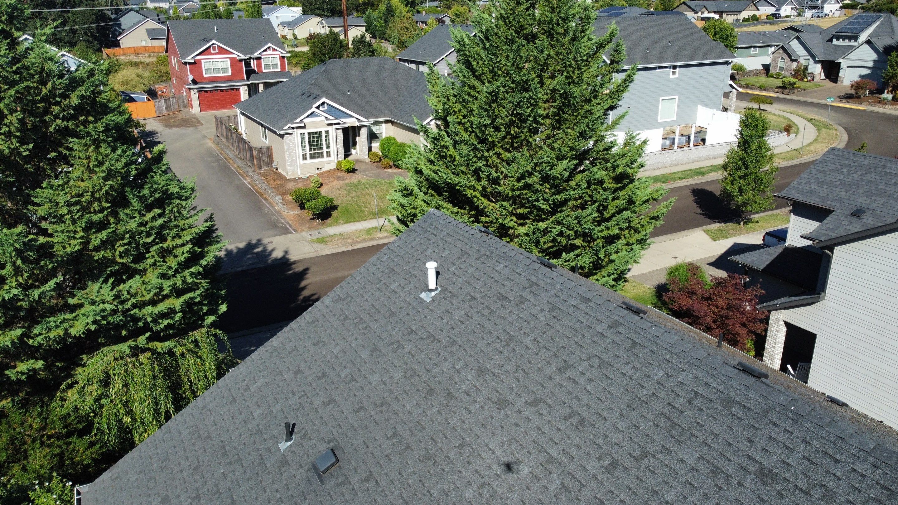 Residential Roofing Installation using Malarkey Vista AR Shingles (Color: Storm Grey) by Orezona Building & Roofing Company, Inc.