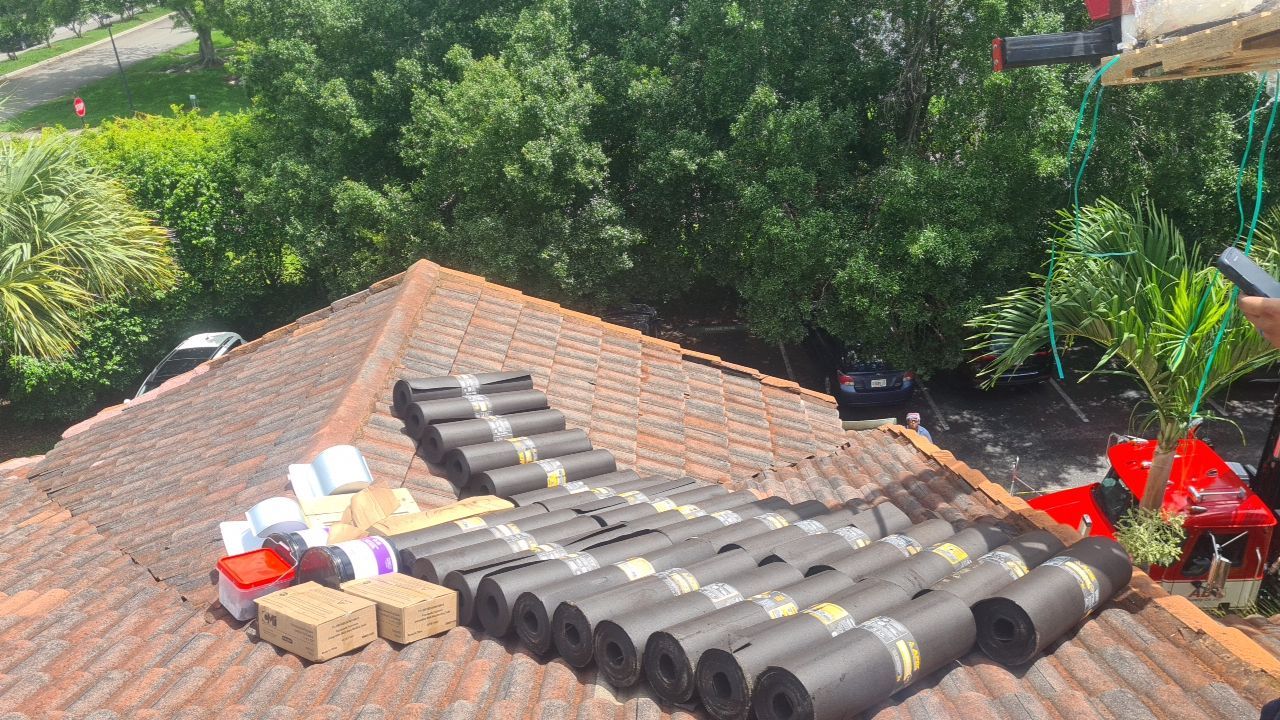 Commercial Roofing Installation using 1" Nail strip metal roof by BLUES BROTHERS ROOFING