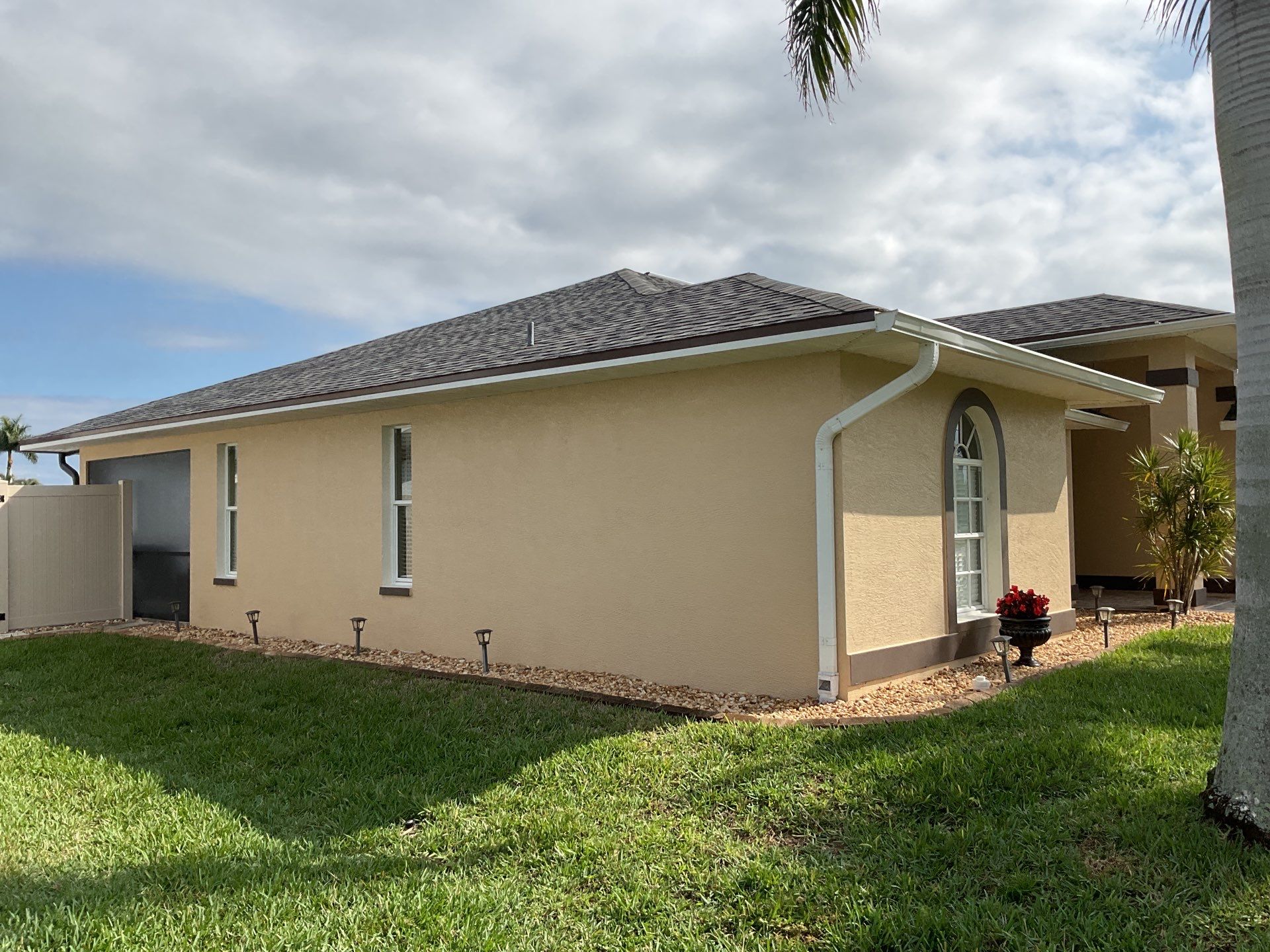 Musket Brown Gutter Installation and Soffit Fascia in Cape Coral FL by Gutter Professors