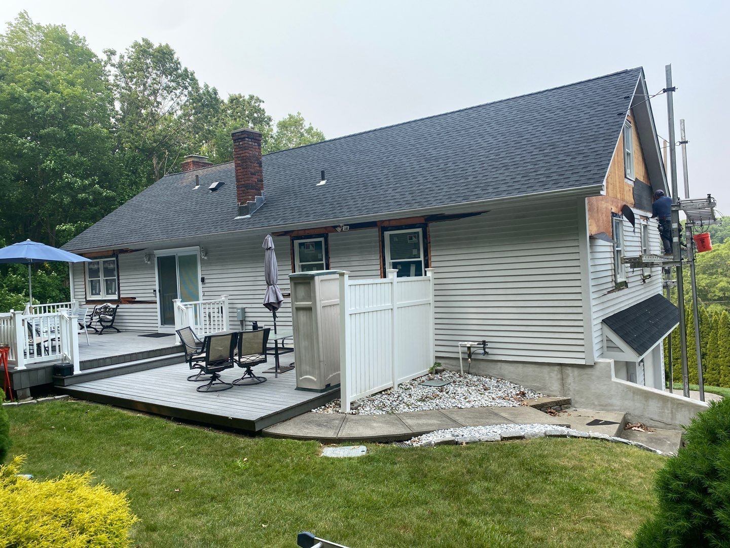 Siding Installation using Certainteed Monogram Smokey Gray by A Plus Exterior