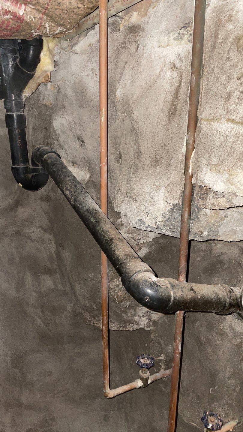 Parge Coating Drew's Stone Foundation by Waterproofing Northeast