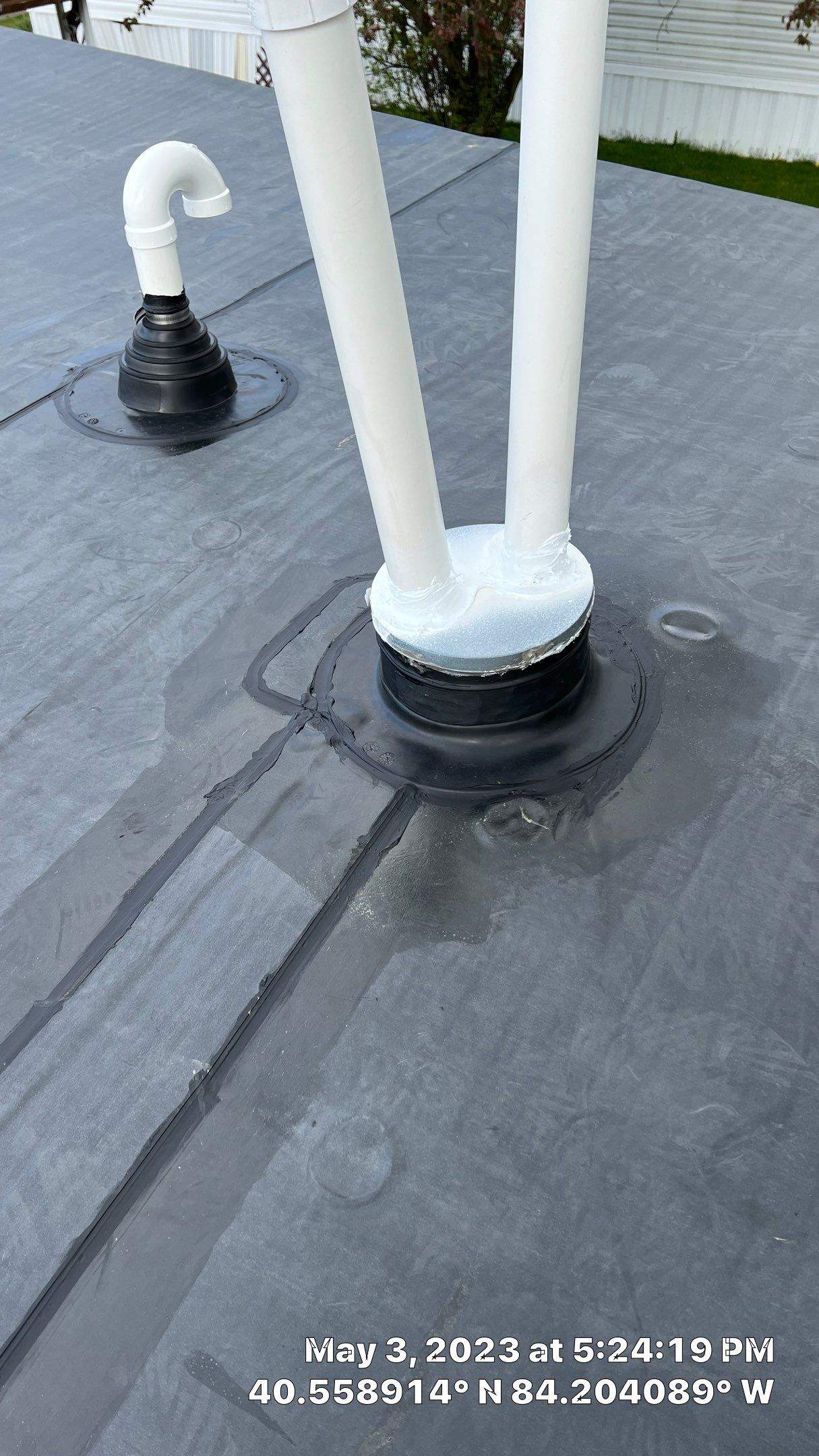 Residential Roofing Installation using 60 mil rubber roof  by Nitro Roofing and Construction