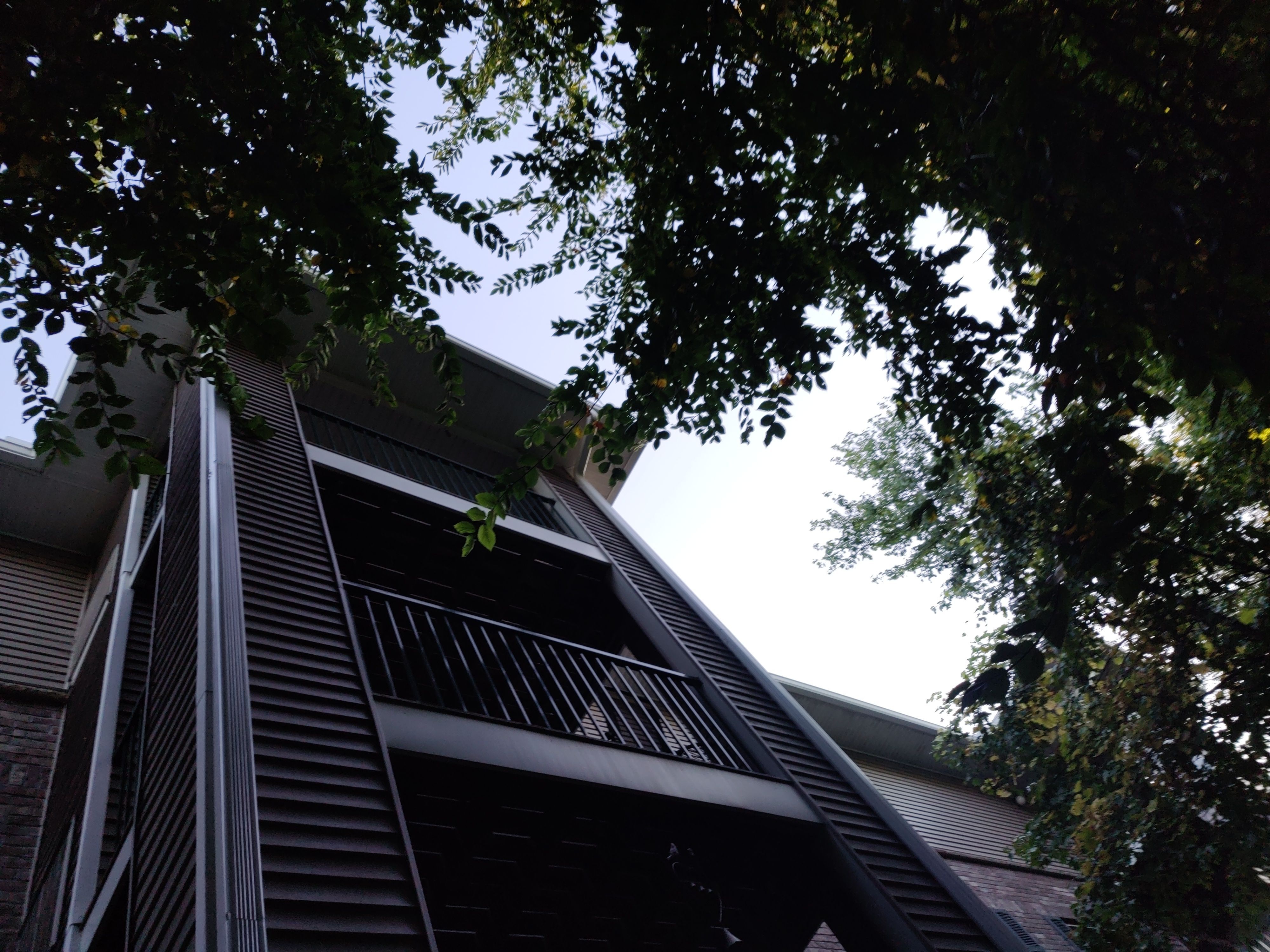 6" White Seamless gutters on Apartment Building- Prior Lake, MN by Next Level Seamless Gutters / Exteriors Inc.