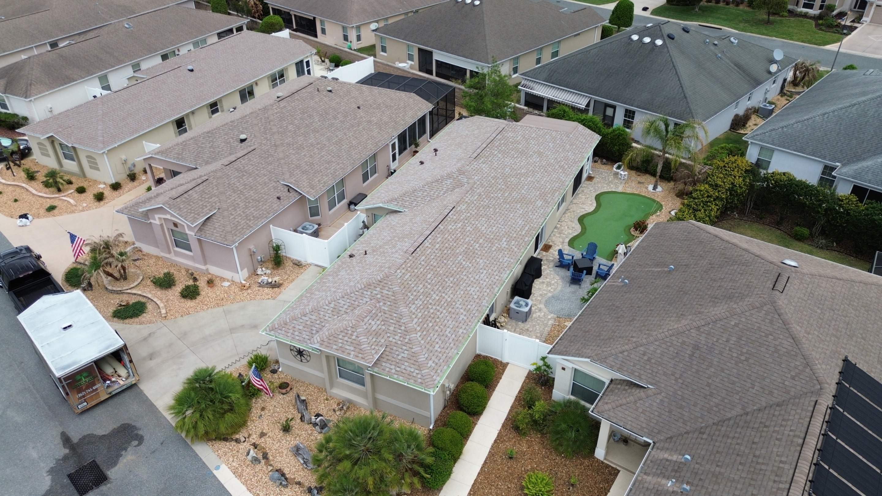 Shingle reroof in The Villages FL by Gold Key Roofing
