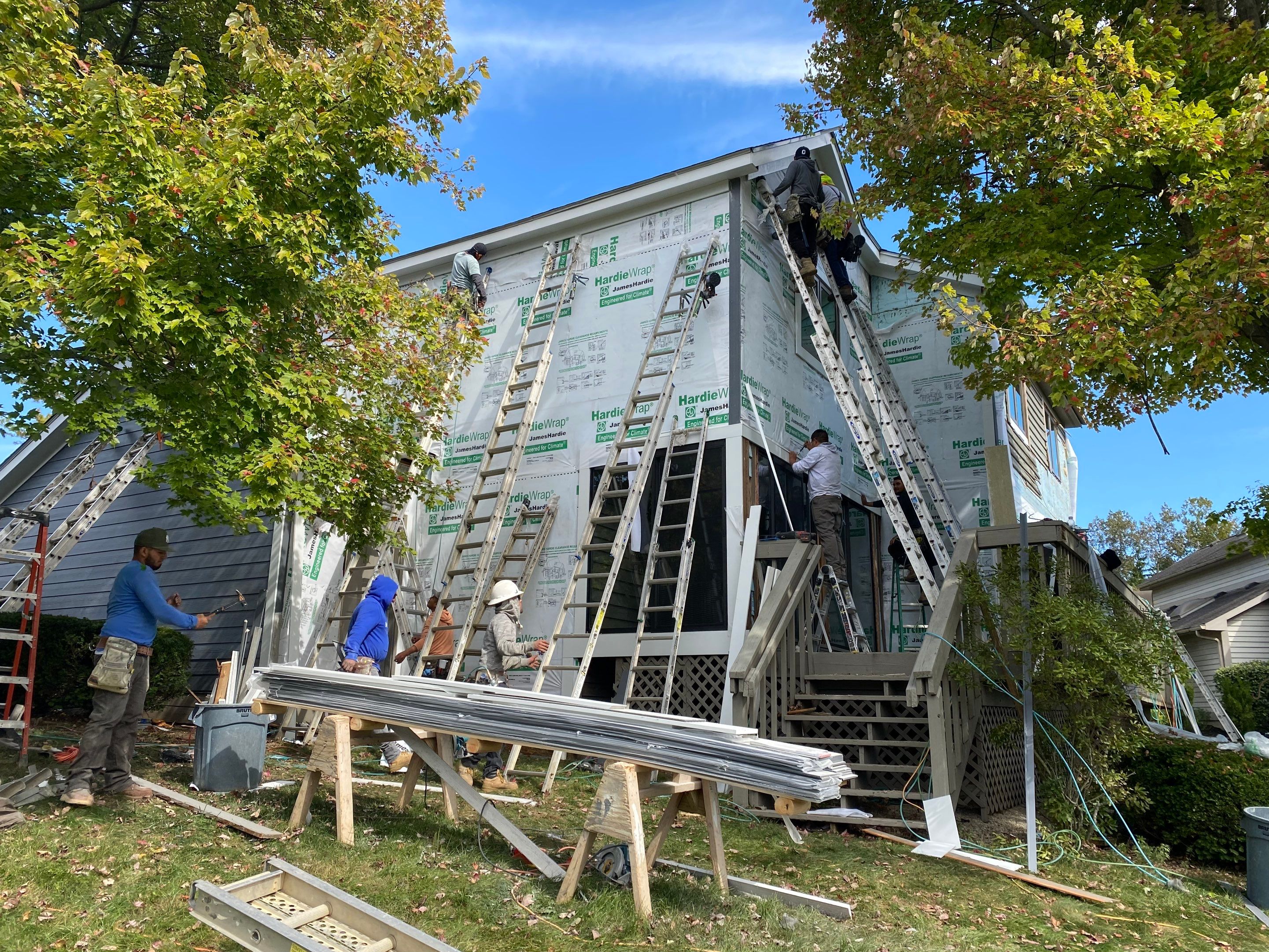 Siding Installation using James Hardie Fiber Cement Lap Siding by Best Exteriors Inc