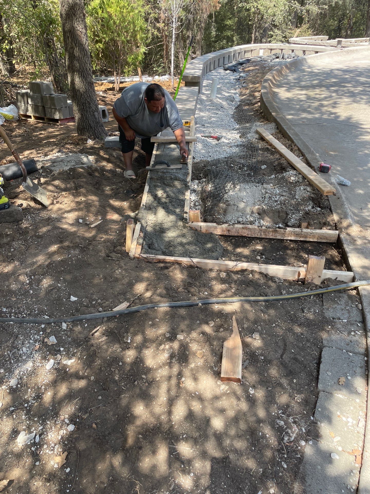 In Progress Retaining Wall Project by Peterson’s