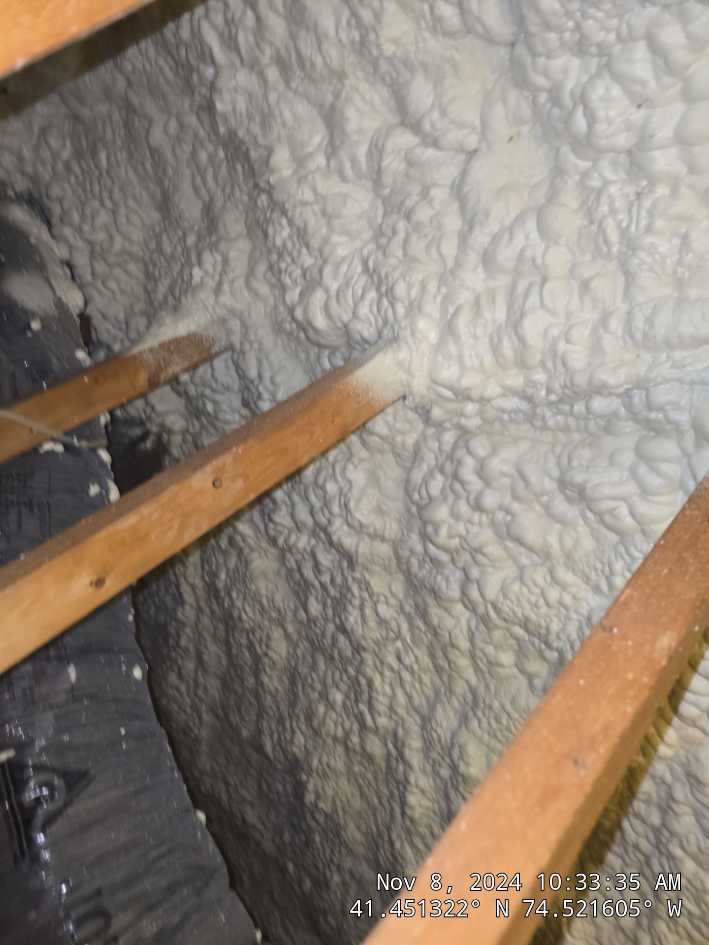 Attic Insulation using open cell spray foam by NYS Foam & Energy