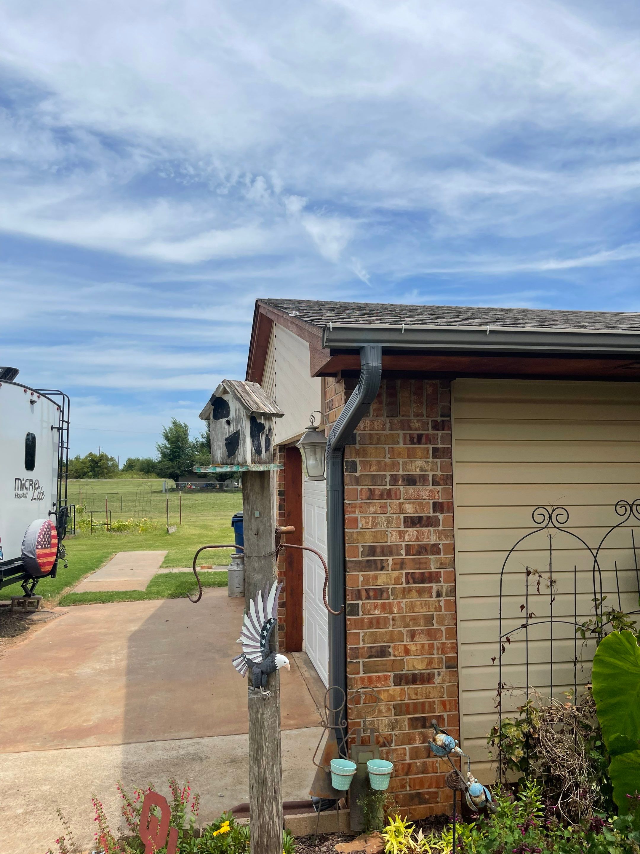 Hail Damage on a Roofing System by Icon Roofing And Construction 