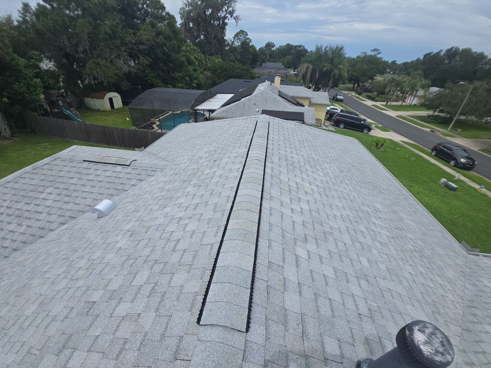 Atlas Pinnacle Pristine Oyster Shell Roof Installation in DeLand by Pinnacle Roofing Group