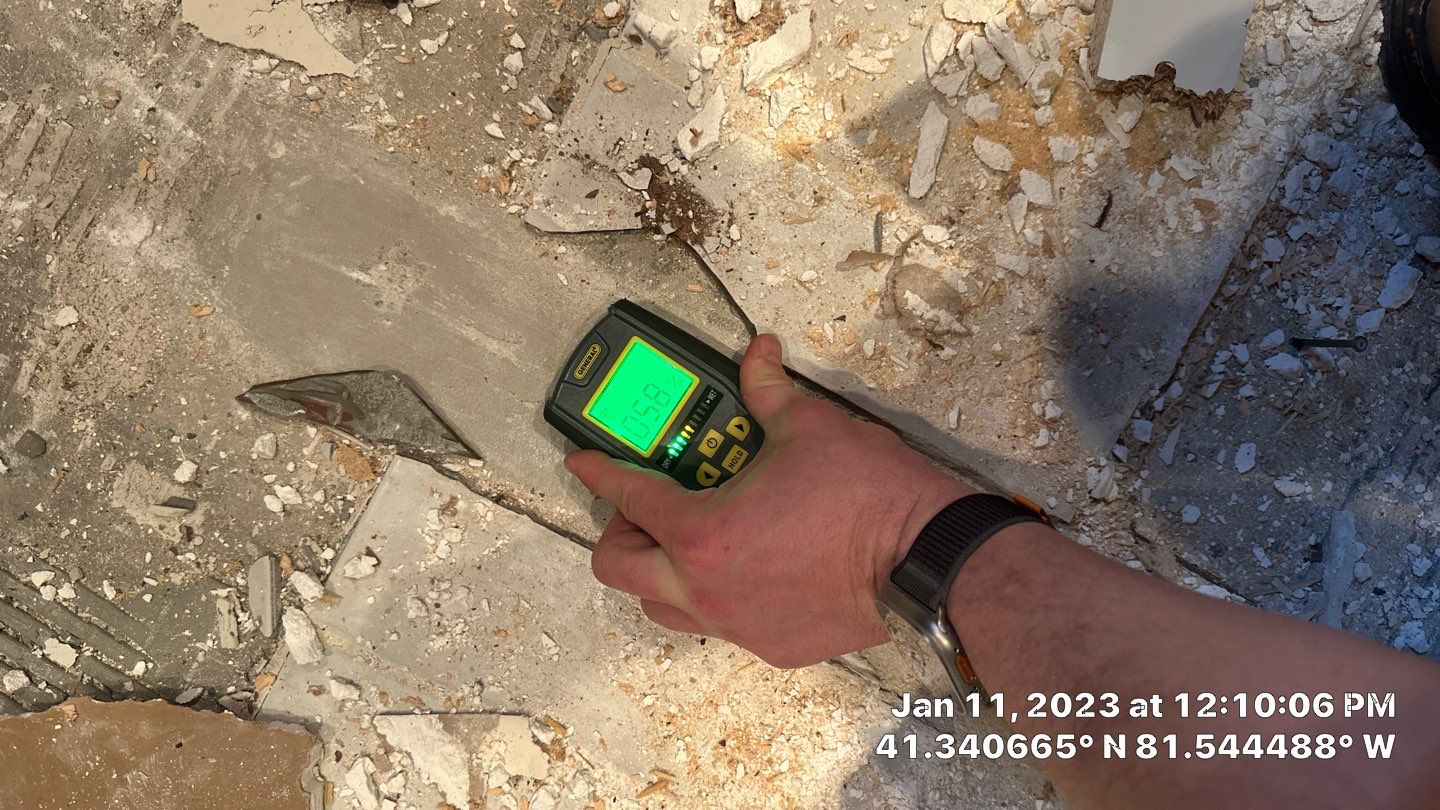 Pipe Burst Emergency Mitigation Demo and Dry Down by Absolute Roofing and Construction