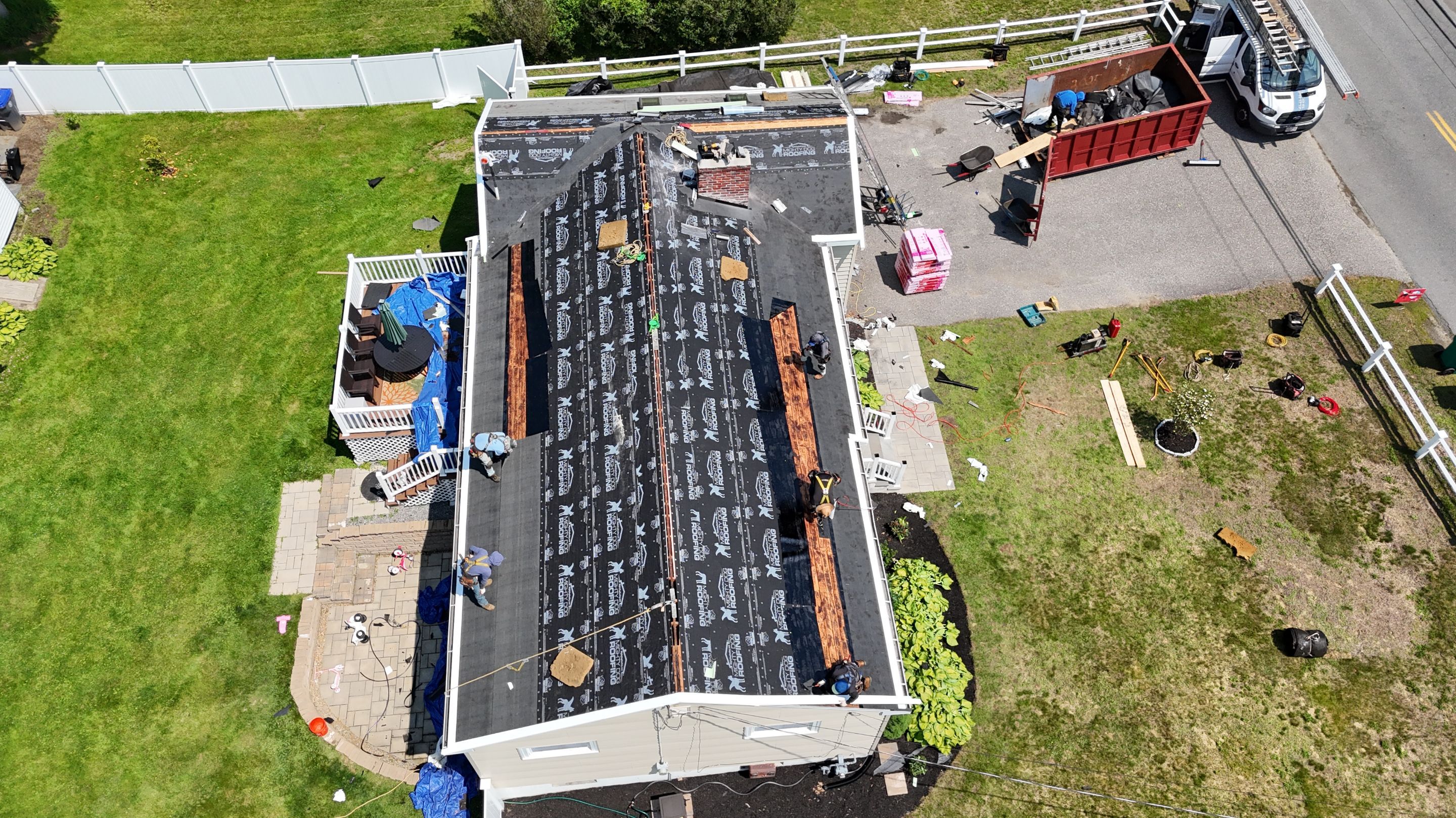 Full Roof Replacement & Chimney Repair – Onyx Black, MA by Mighty Dog Roofing of Greater Middlesex County