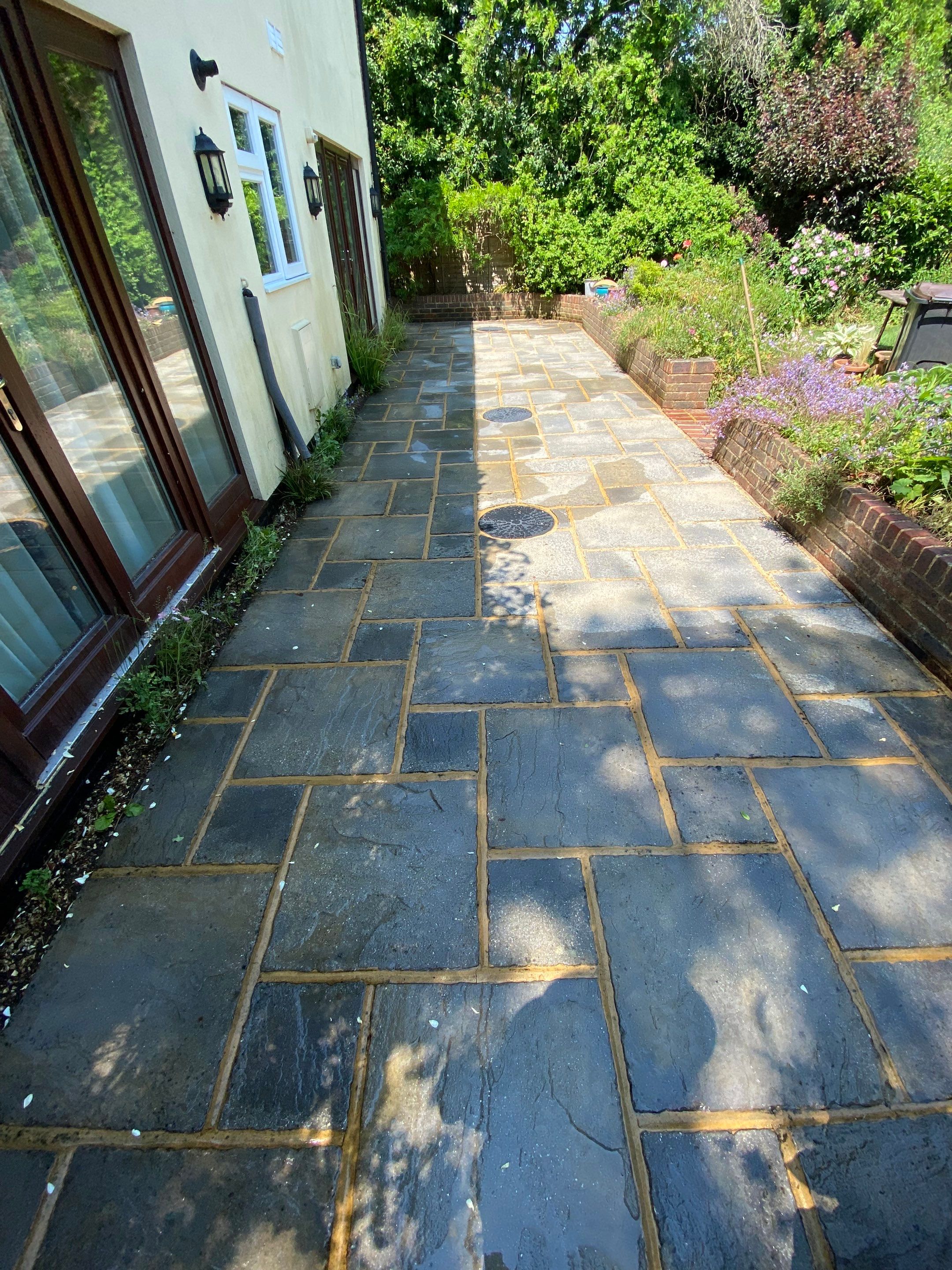 Patio Area Spring Clean using honda 21 ltr/min by Ges Exterior Cleaning ltd