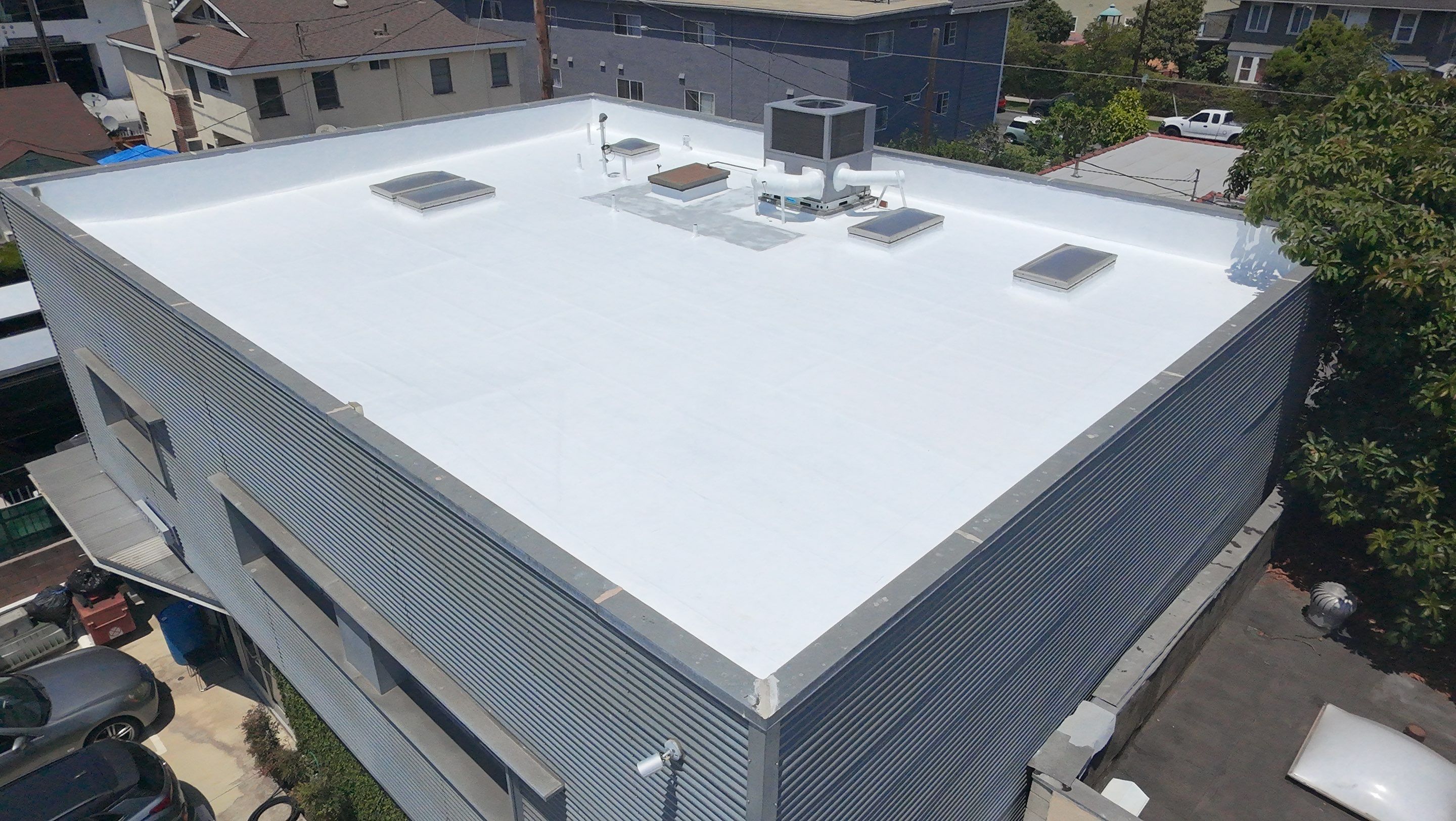 Silicone Membrane Application  by Hull Brothers Roofing