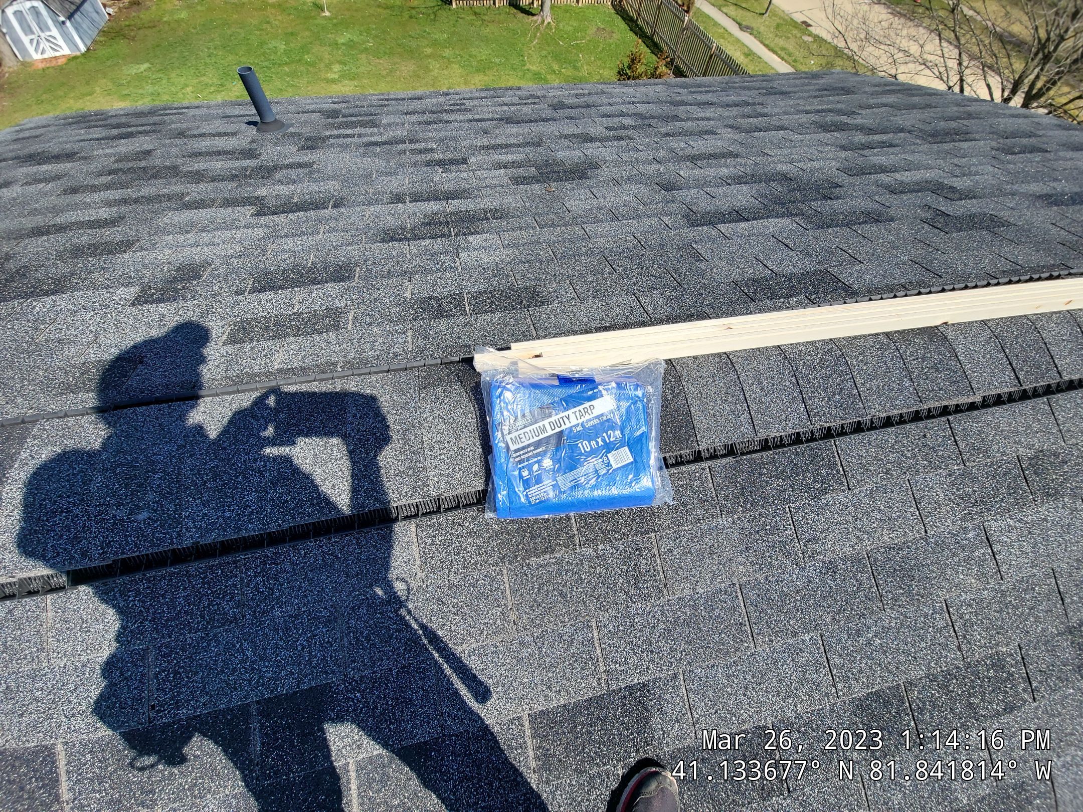 ATLAS PINNACLE COLOR: BLACK SHADOW DRIP EDGE: WHITE by Eagle Eye Roofing