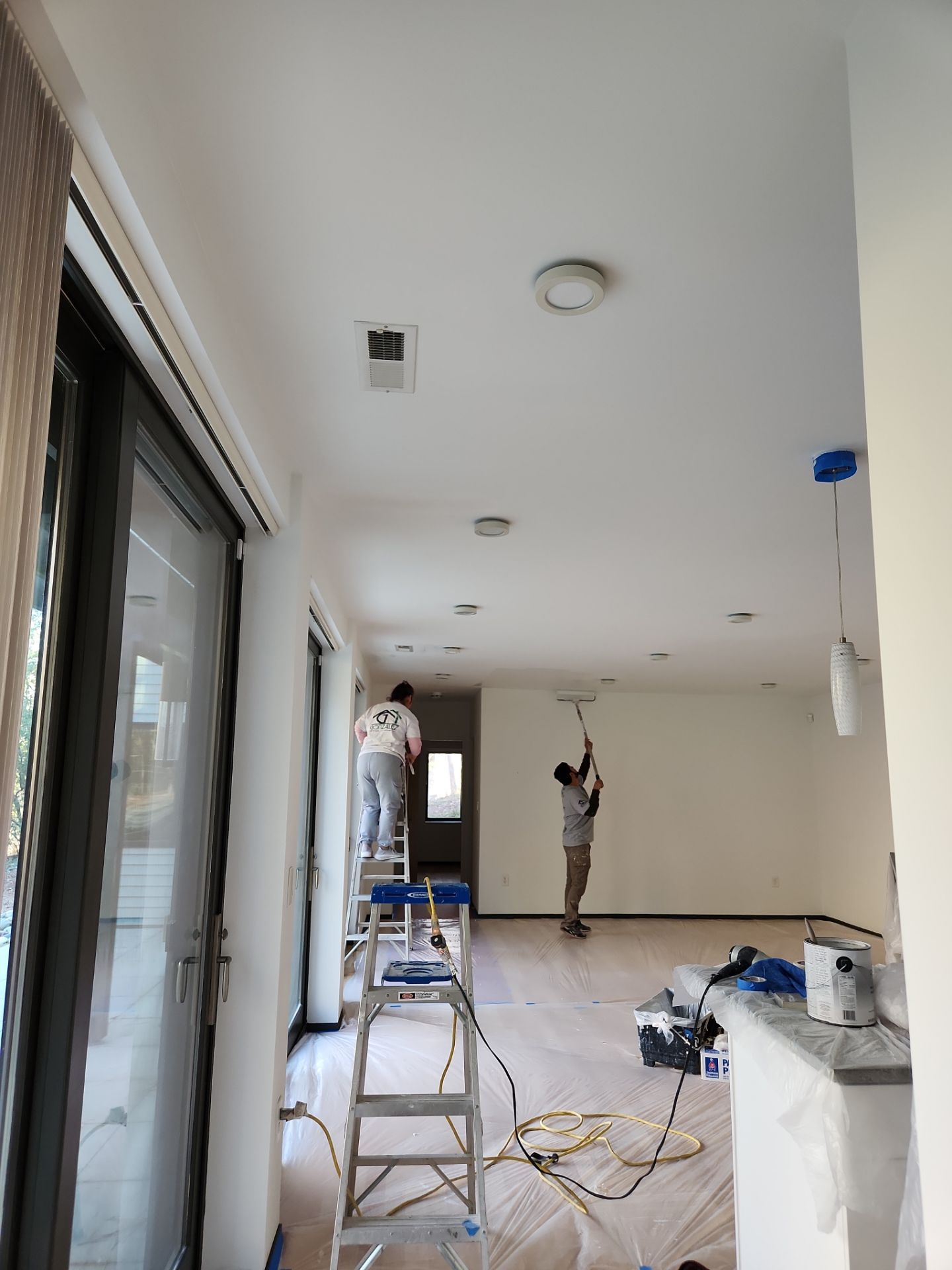 Drywall repair and repaint by GonzalezPainters & Contractors Inc 