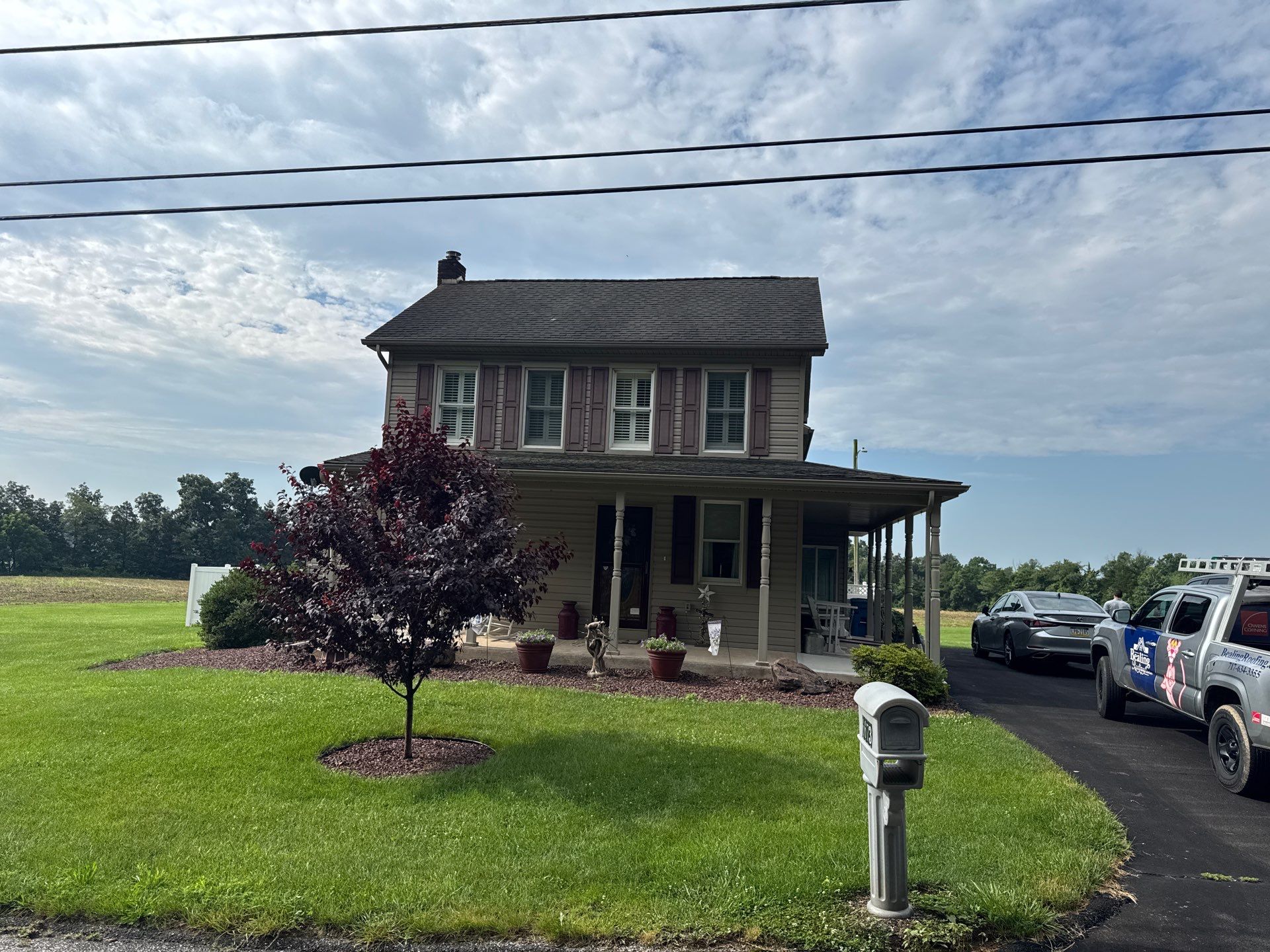 Roof Replacement and Chimney Restoration with Shutter Upgrade in East Berlin, Pennsylvania by Bealing Roofing & Exteriors