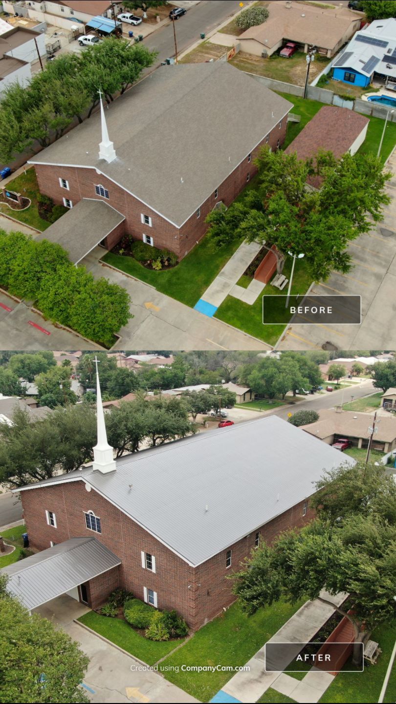 Commercial Roofing Installation using Classic Rib Metal Roof by JM Flores Roofing & Construction, Inc