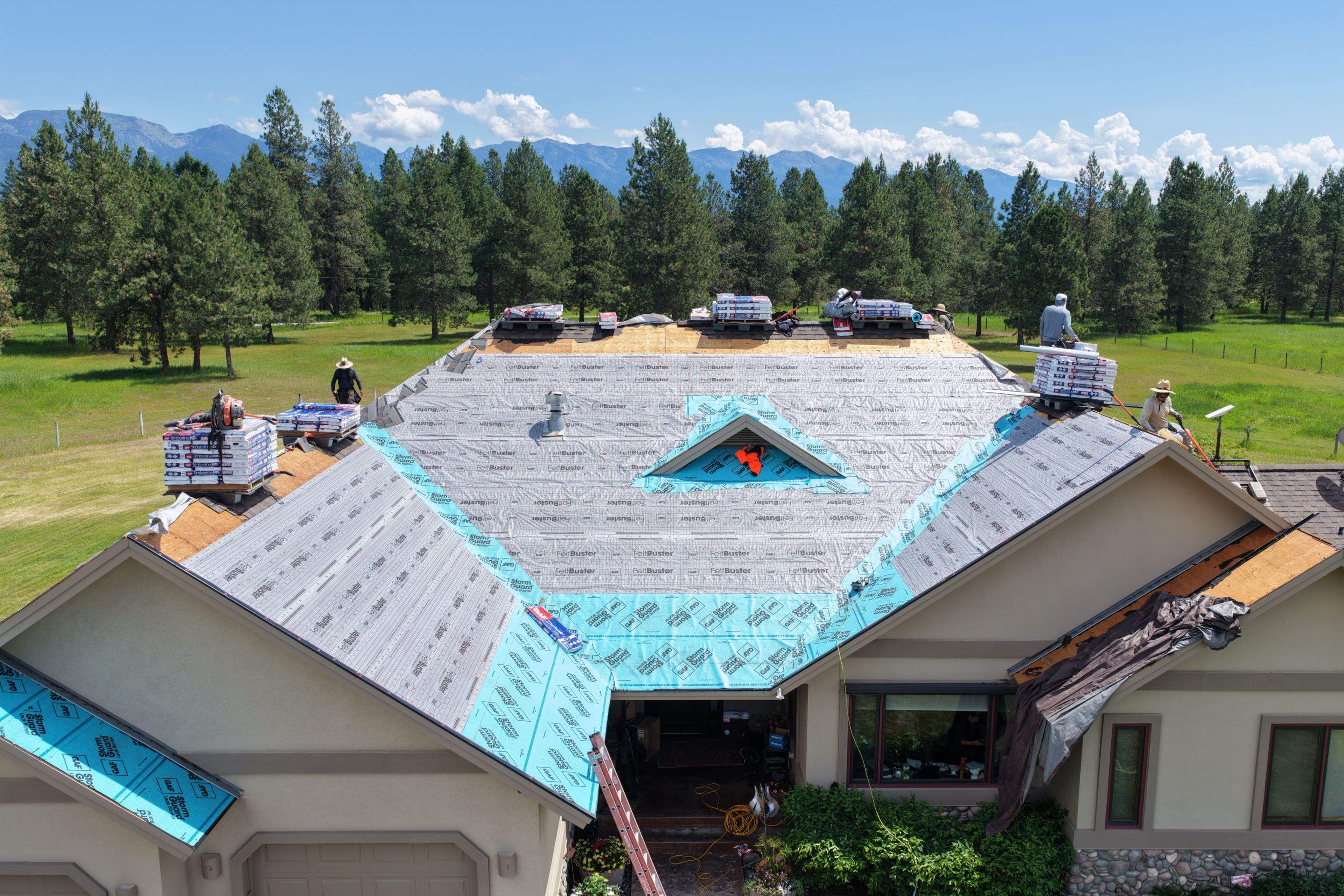 Roof Replacement using GAF Timberline HDZ - Midnight Mesa  by Montana Roofing Solutions
