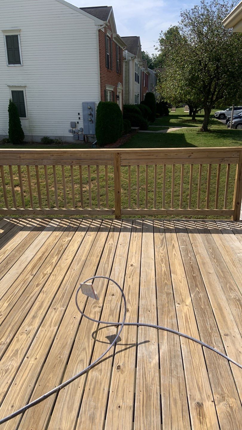 Deck Refinishing using Powerwasher by A1 NERDY HOMES LLC