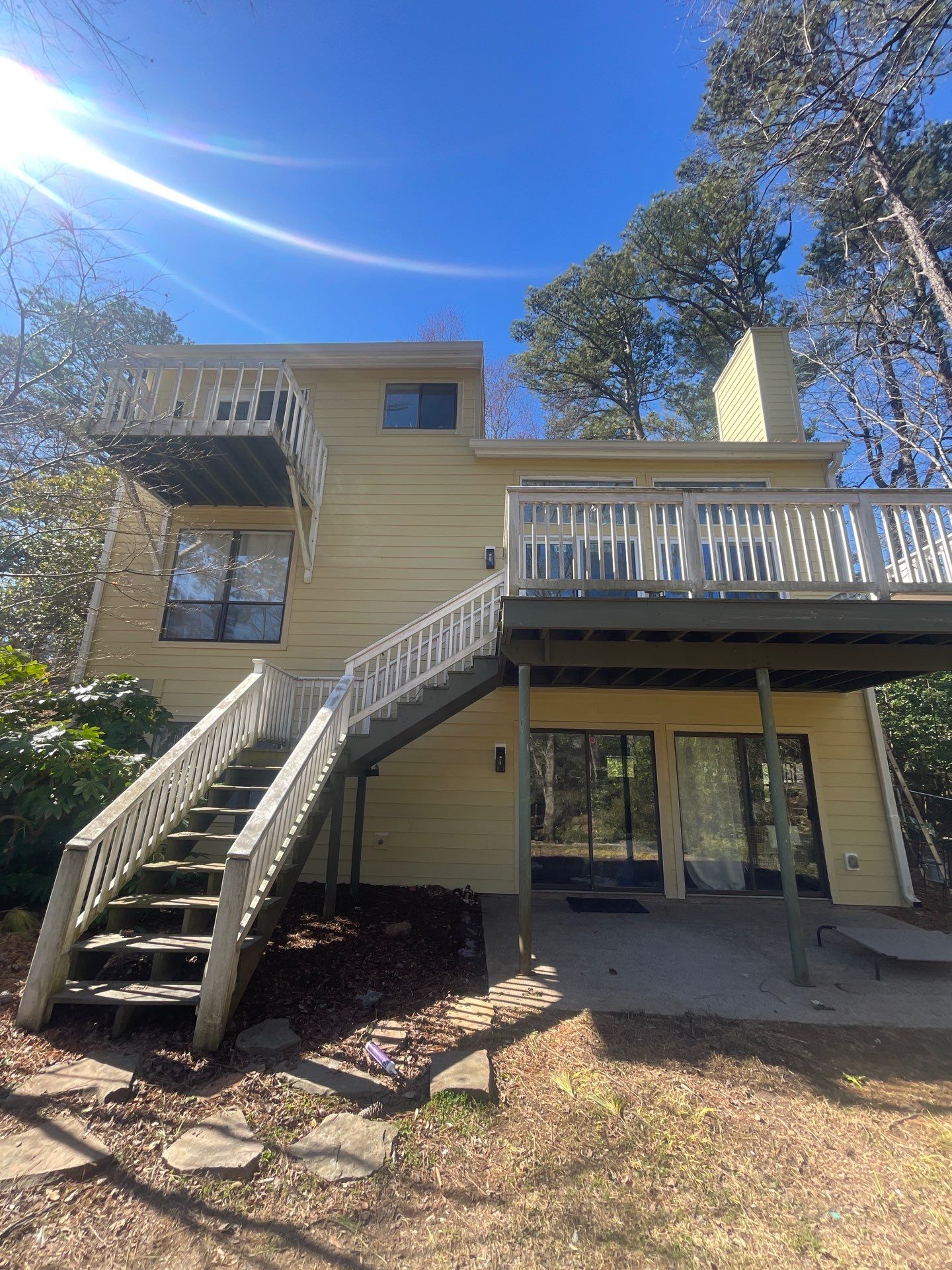 Exterior Painting with Accent Color and James Hardie Siding Installation in Marietta, GA by Nelson Exteriors