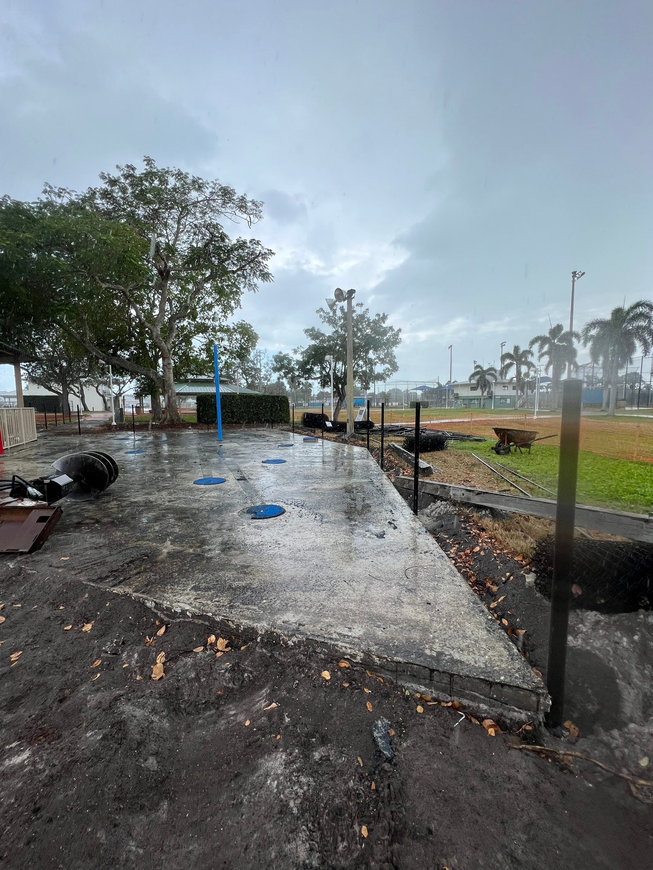 Vinyl Coated Chain-link fence for the City of Naples around Fleischmann Park Playground.  by Asap fence and gates, LLC