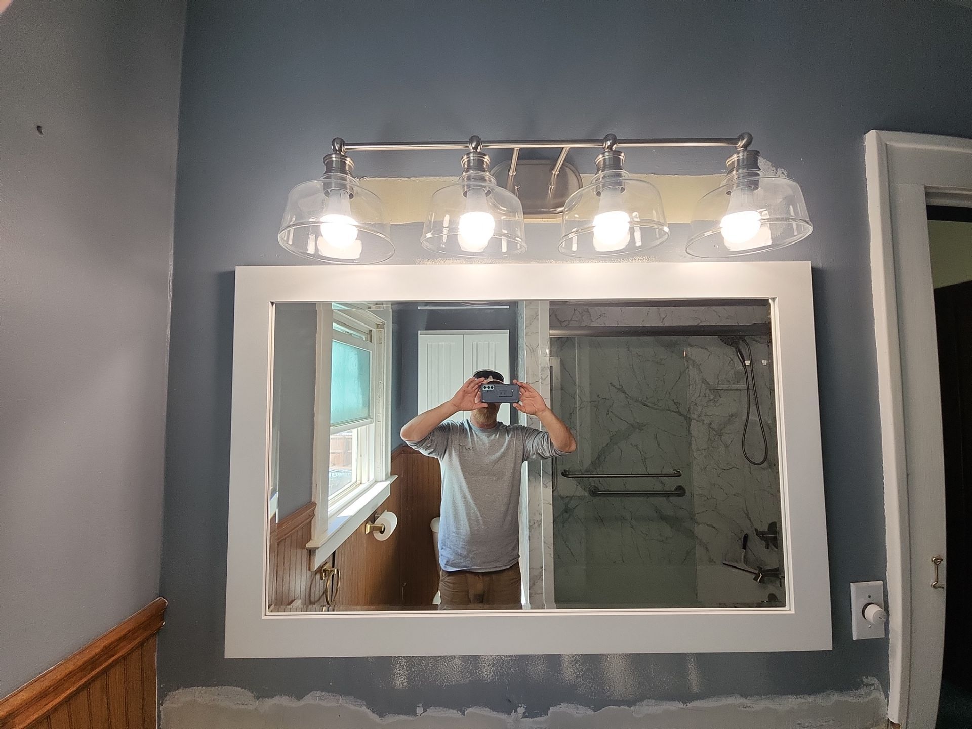 Phase II: Santorini White with Brushed Nickel by Rome Bath Remodeling