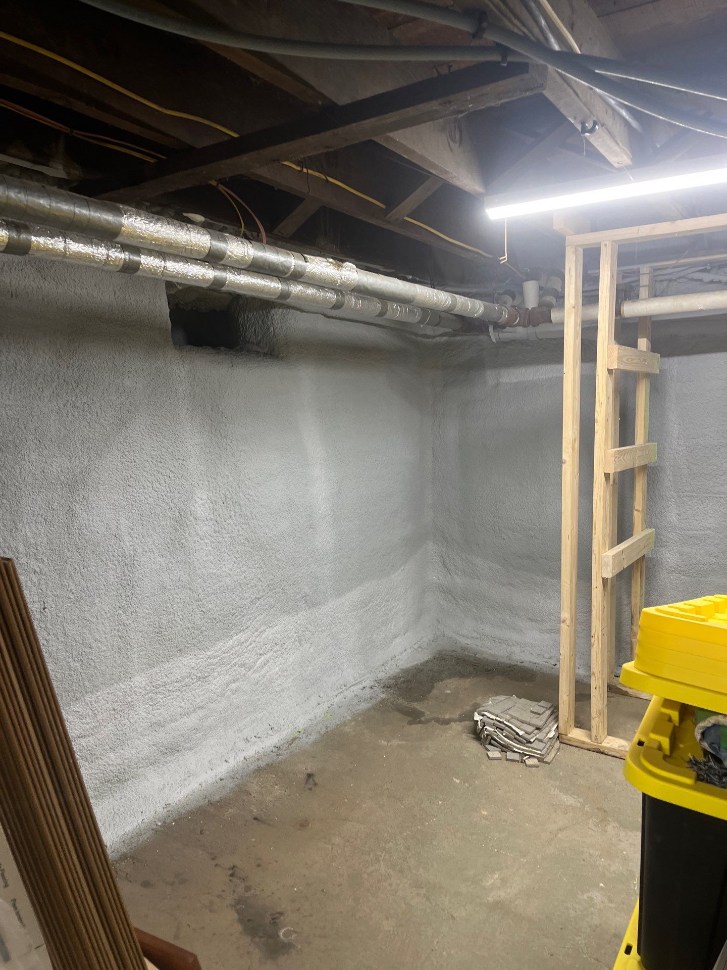 Attic Insulation using open cell spray foam by NYS Foam & Energy