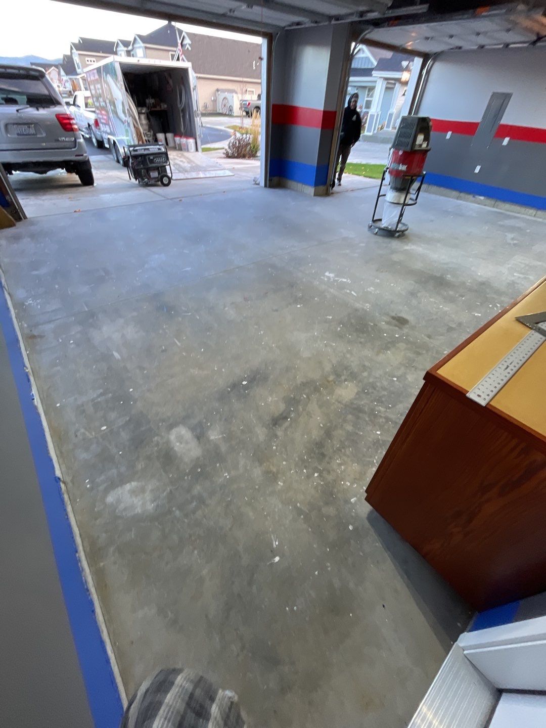 Garage Transformation using Slate Stone by Croc Coatings, LLC