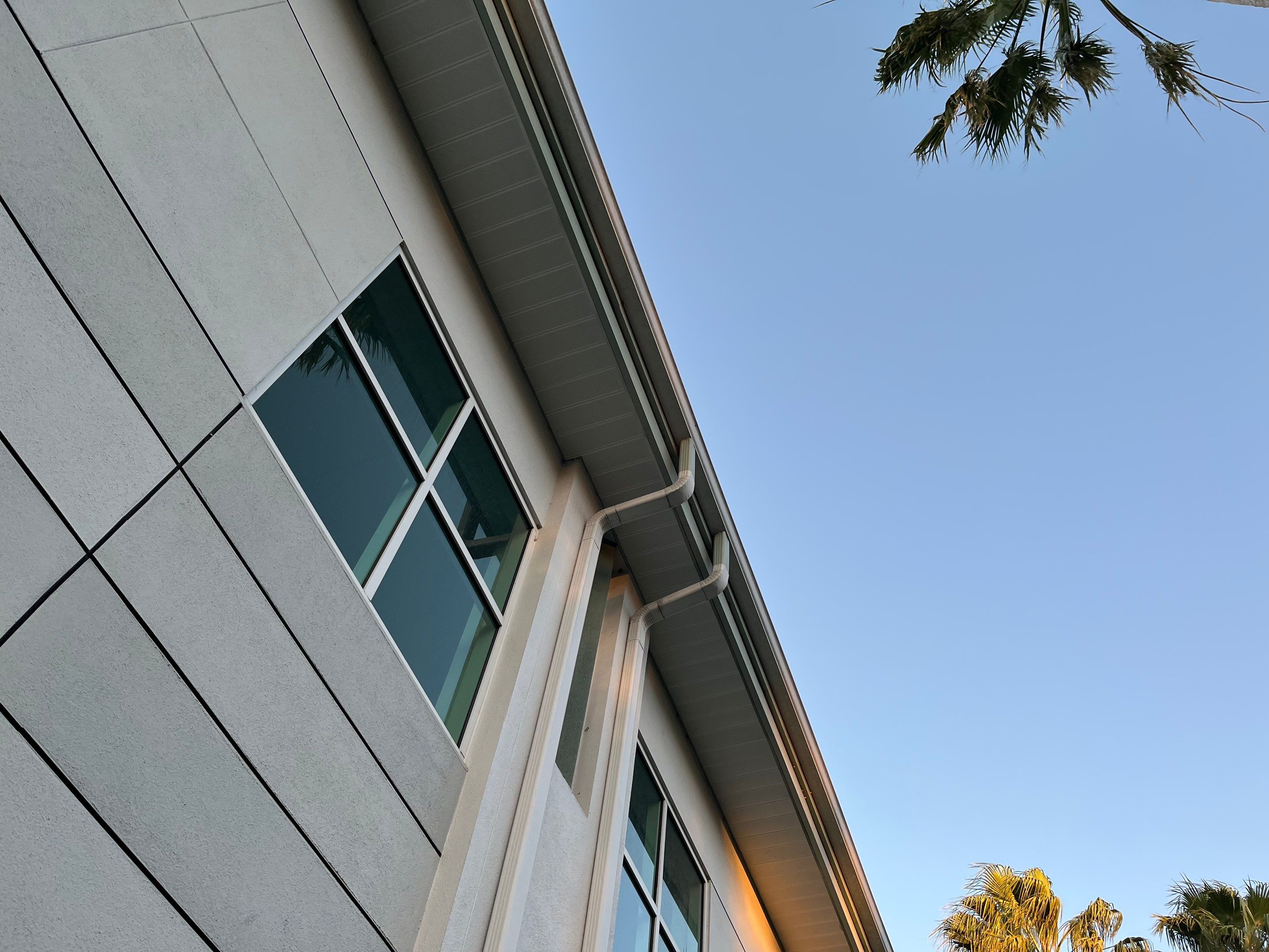 6-Inch White Seamless Gutters in Sarasota FL by Gutter Professors
