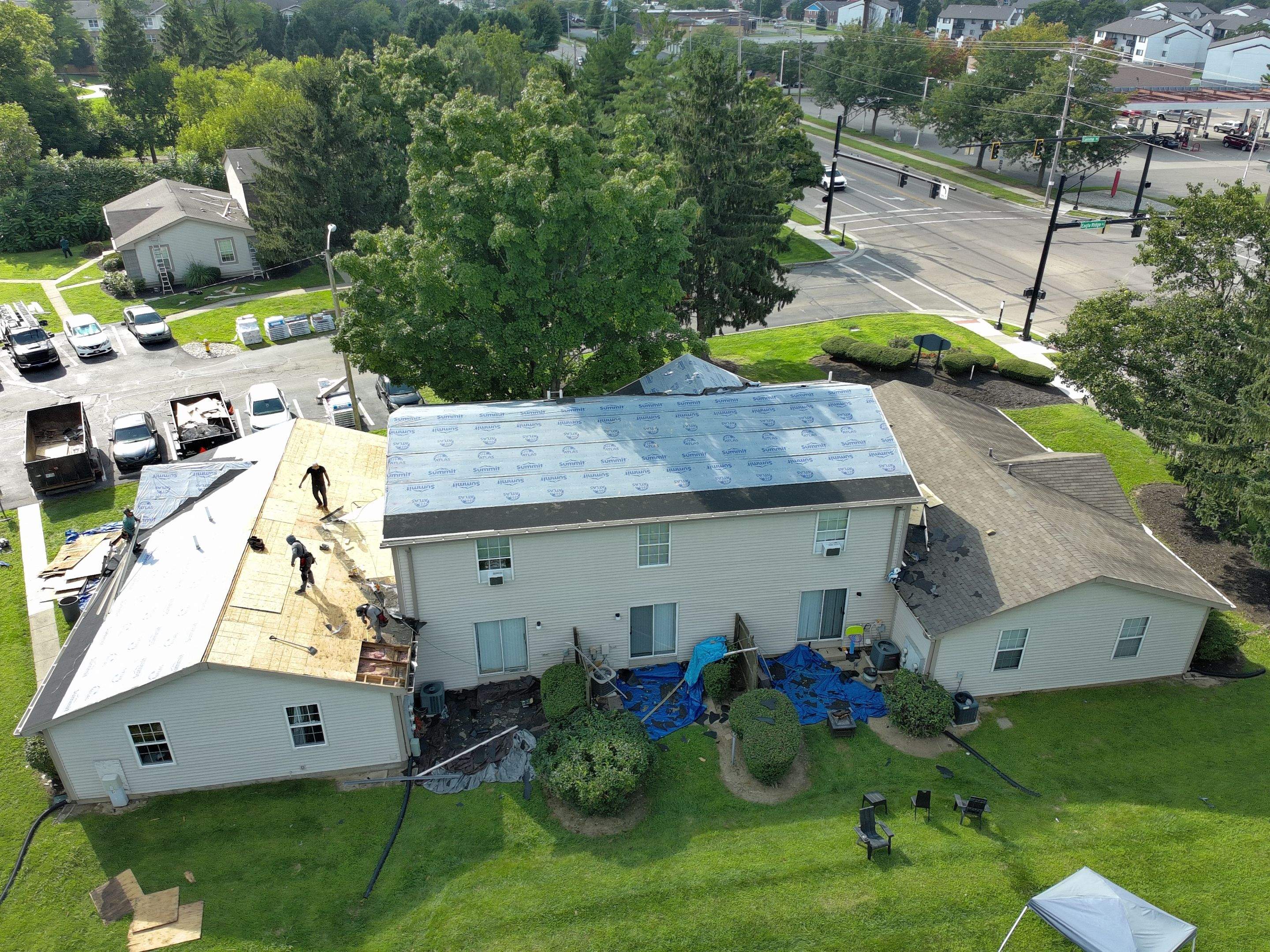 Multi-Family Roof Replacement and Decking Repair in Dayton by Level Up Roofing and Restoration Services LLC