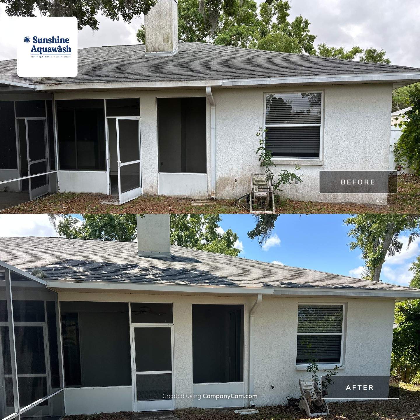 1-Story House Wash, Driveway, Patio/Lanai & Screen Enclosure Cleaning in Oakley Community, Ellenton, FL | Sunshine AquaWash by Sunshine AquaWash