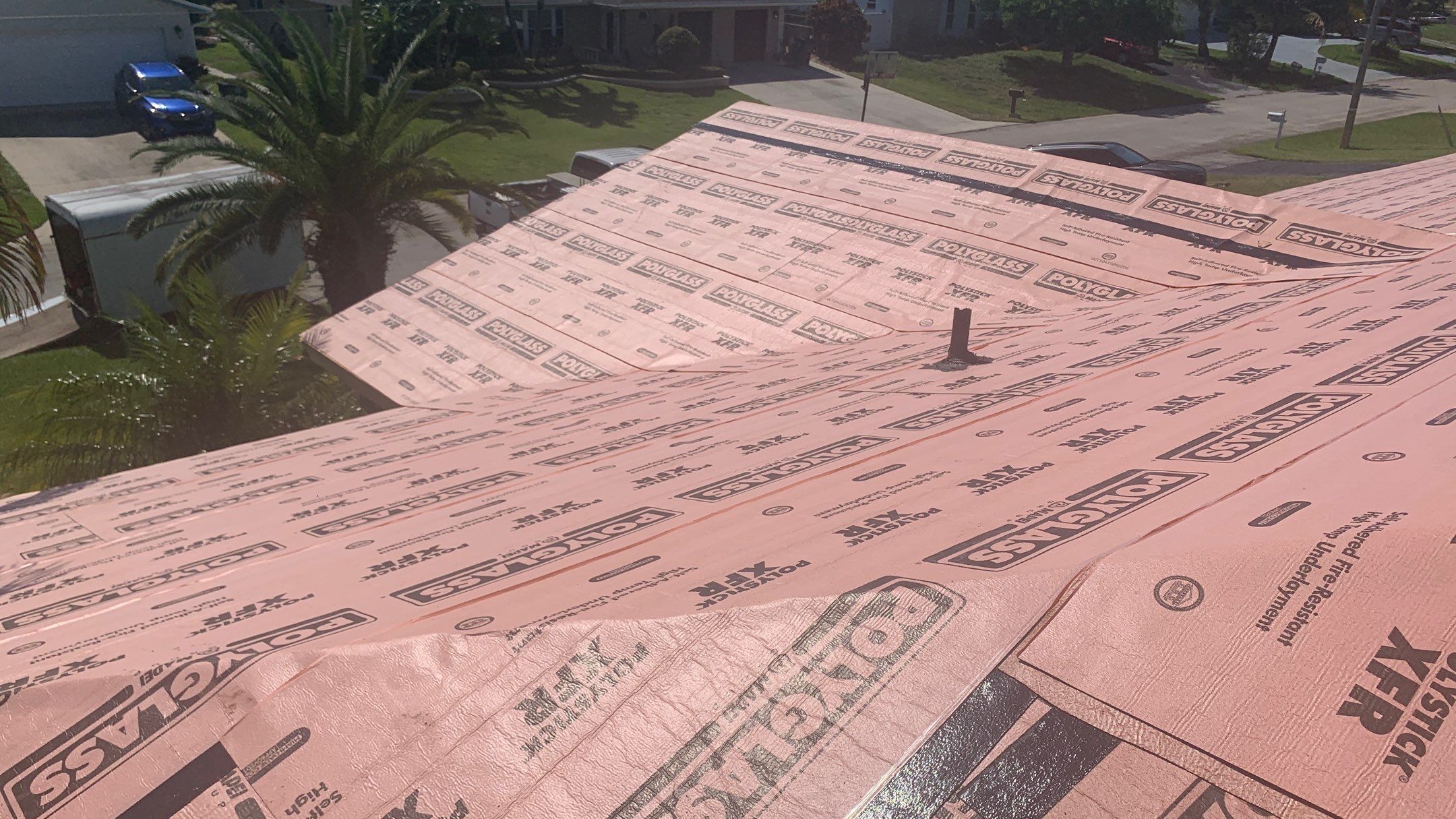 Residential Roofing Installation using 1" Nail strip metal roof by BLUES BROTHERS ROOFING