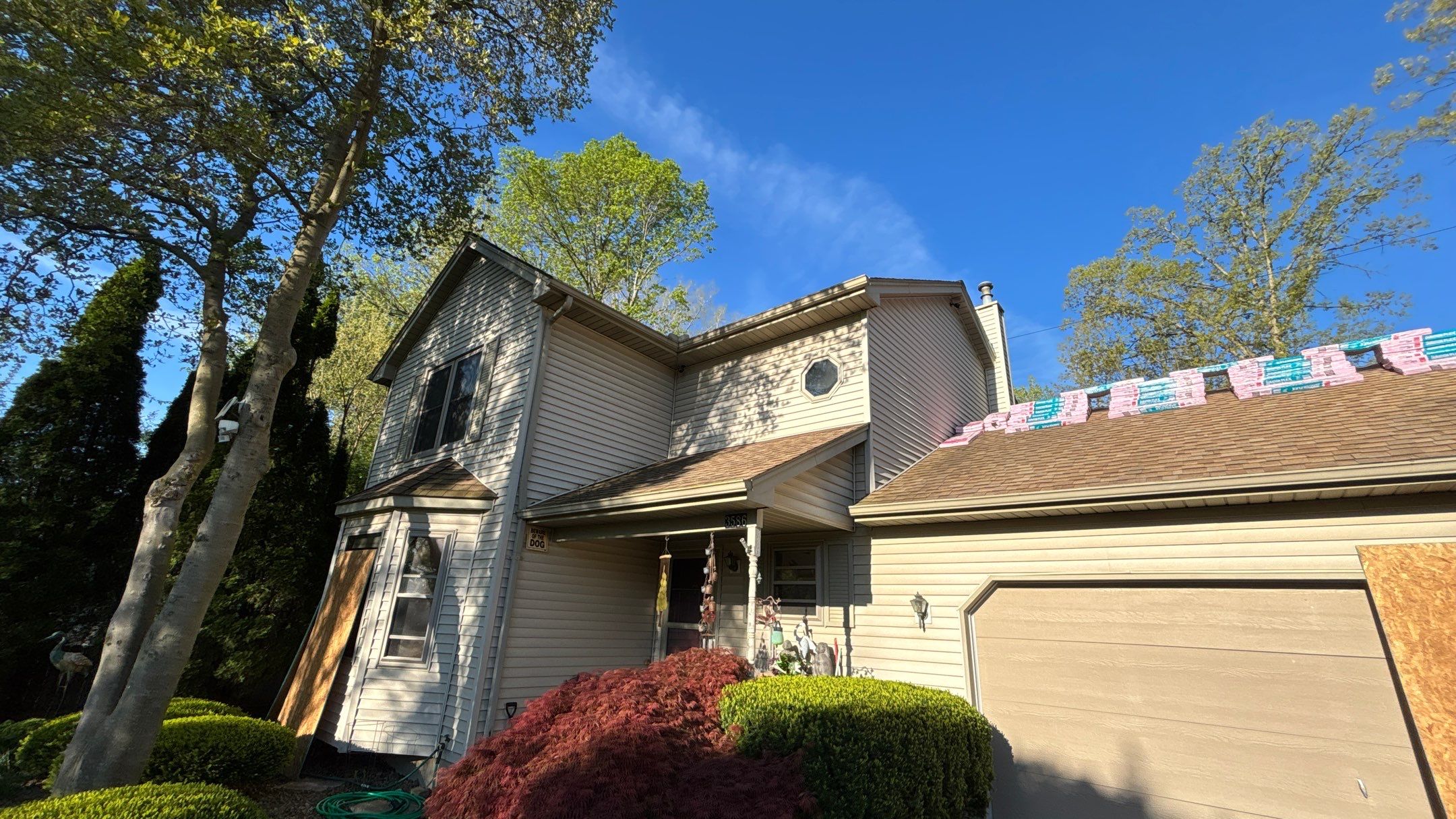 Roof Replacement using Owens Corning Sand Dune by 180 Contractors