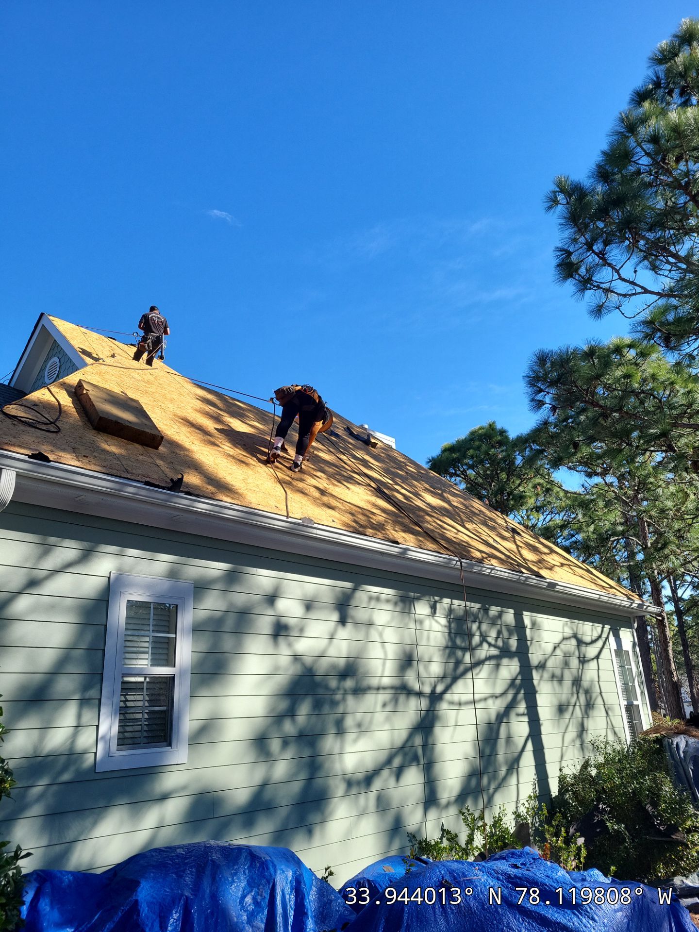 Storm Damage Insurance Claim Roof Replacement in Southport, NC Using CertainTeed by RGR Construction and Roofing, LLC