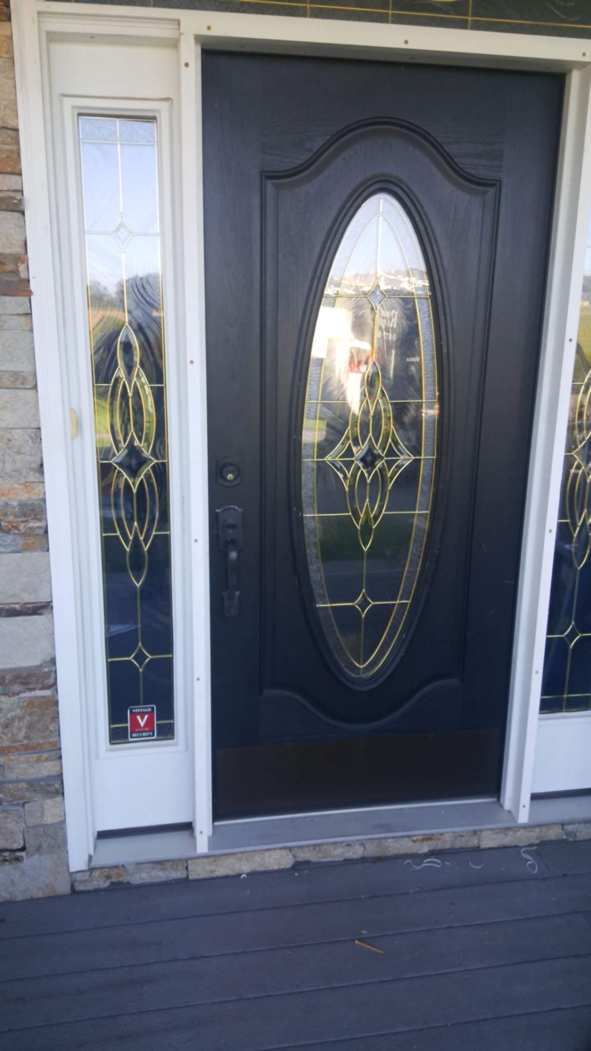 Door Installation using ProVia Storm Door by Roof Right Inc