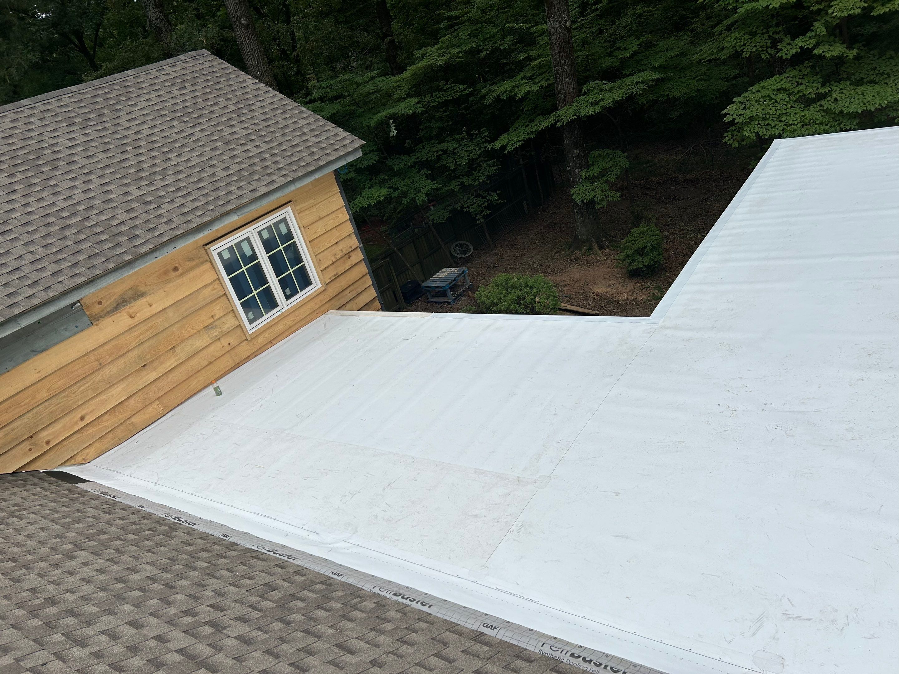 Residential Roof Replacement and Flat Roof Membrane in Memphis by Revival Roofing Services