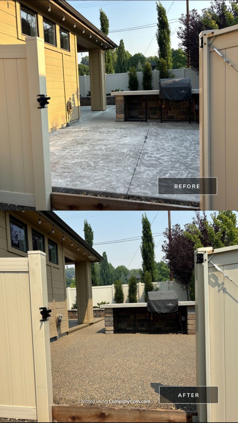Beautiful Patio Transformation for David by Mr. Mudd Concrete