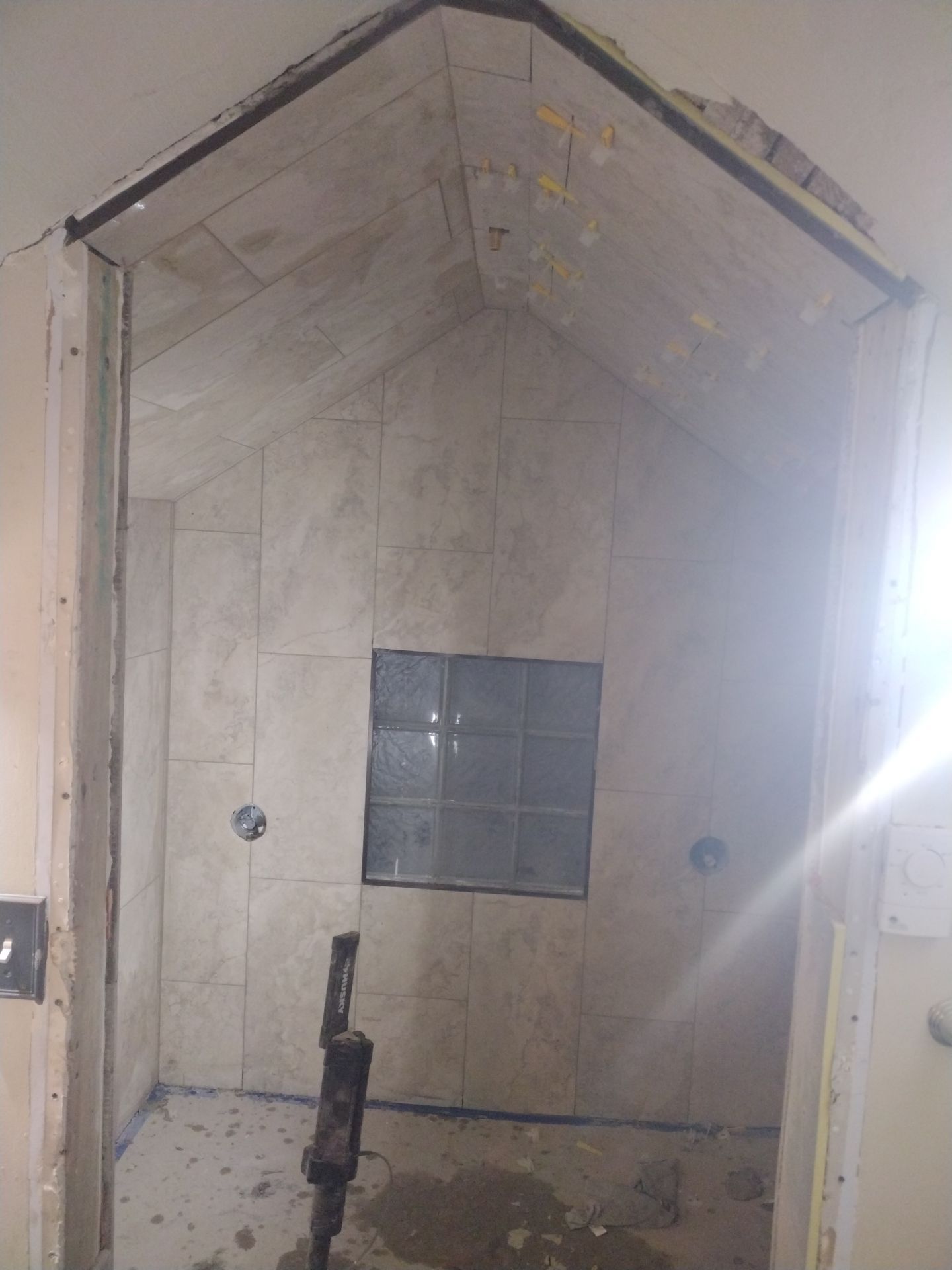 Shower Remodel & Ceiling Restoration – Correcting Water Damage and Rebuilding Right by Johnny Five Construction