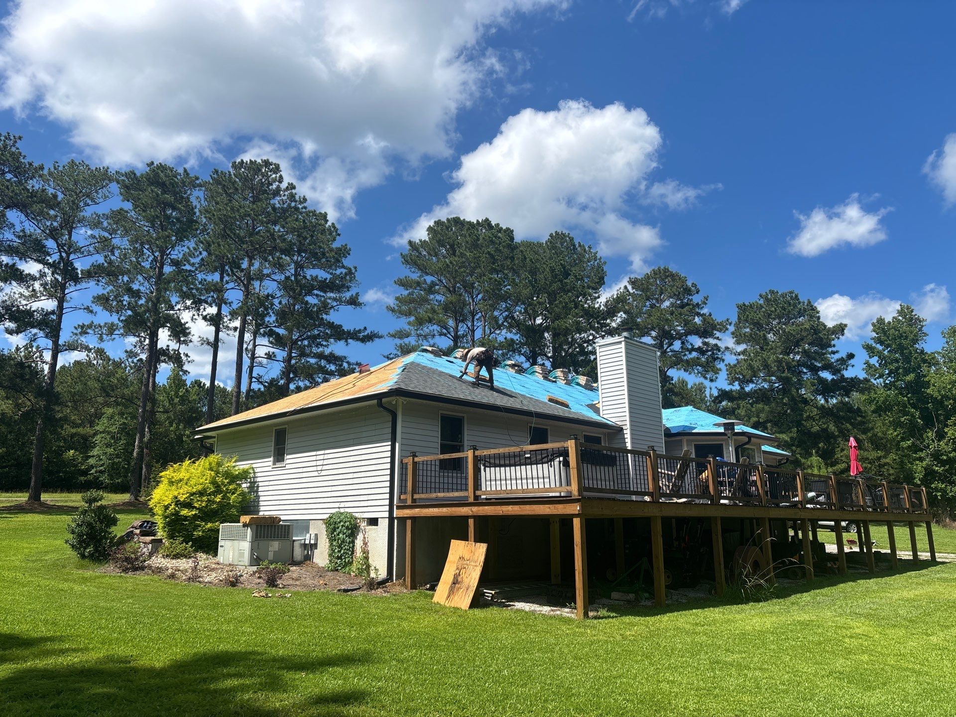 Asphalt Shingle Roof Replacement and Decking Repair in Edgefield by Roofers LLC