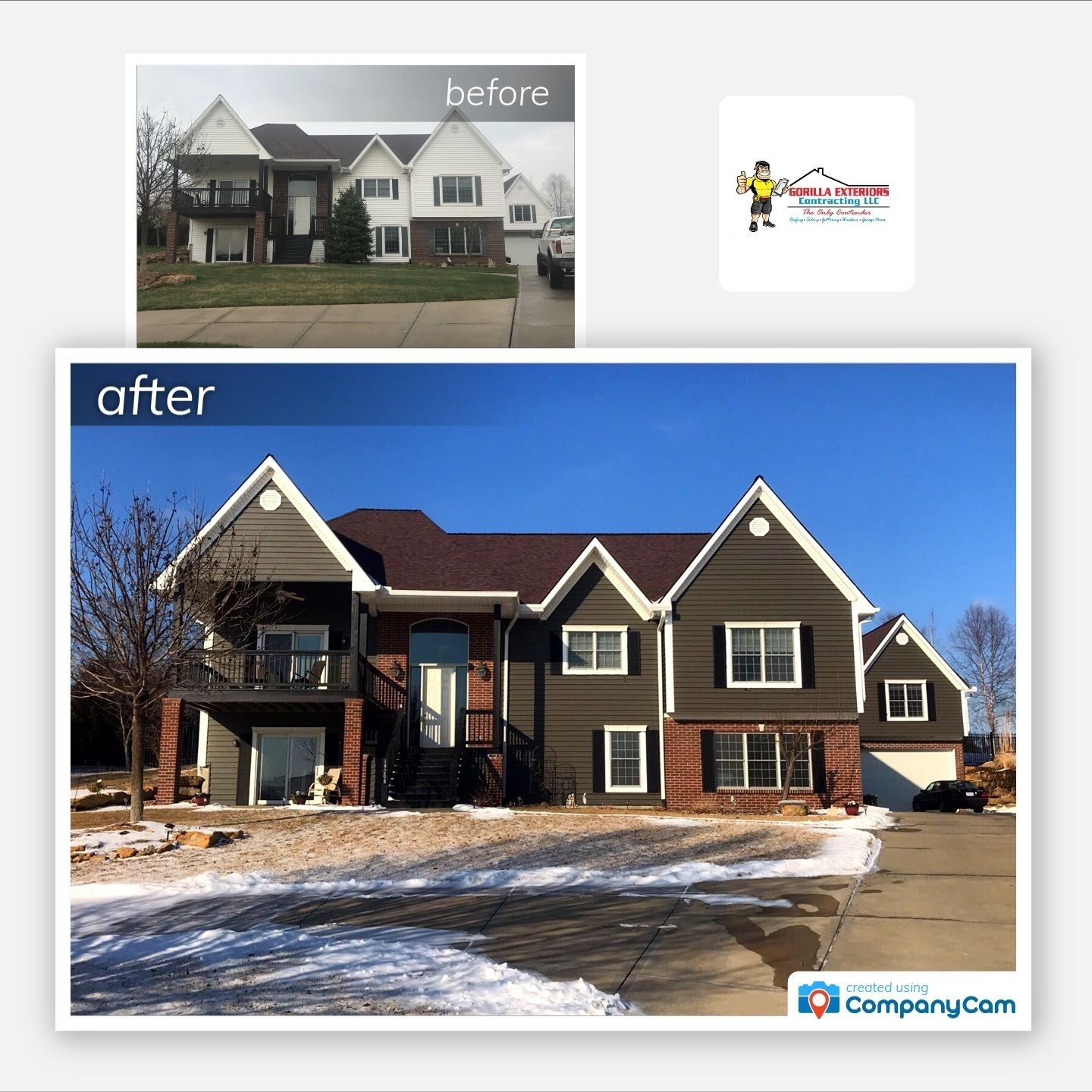 ROOF SIDING GUTTER REPLACEMENT after major Stom  using Owens Corning Duration and Alside Prodigy Siding by Gorilla Exteriors Contracting, LLC