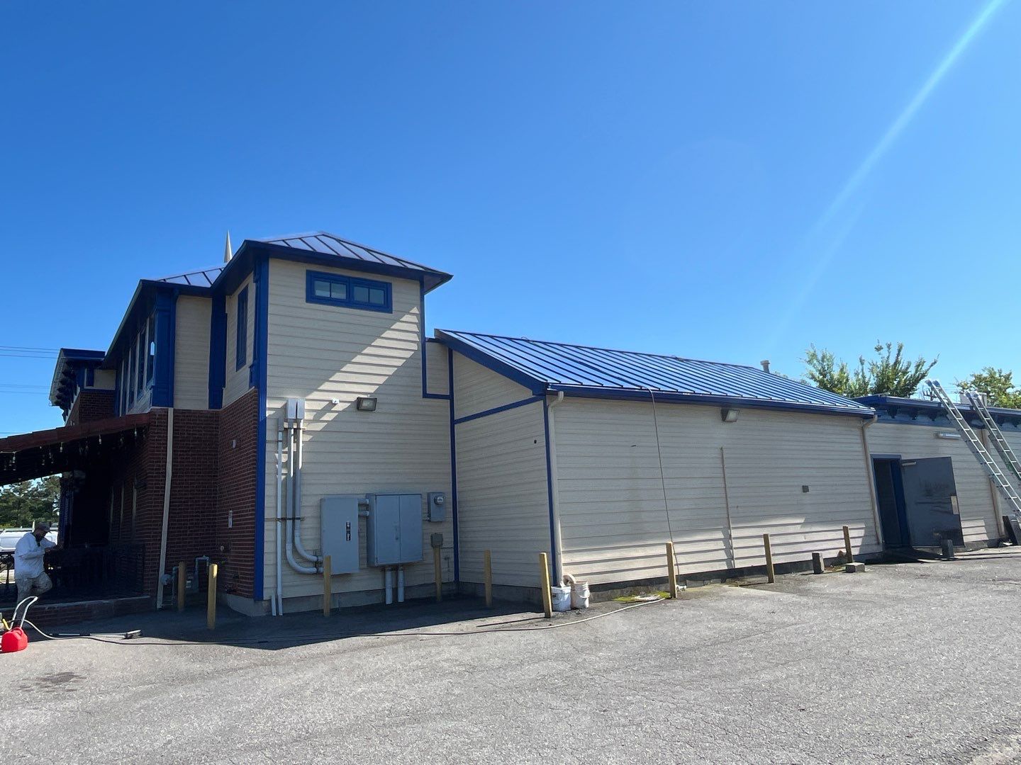 Roof painting, Jose Tequilas Norfolk, VA by AKK Painting LLC