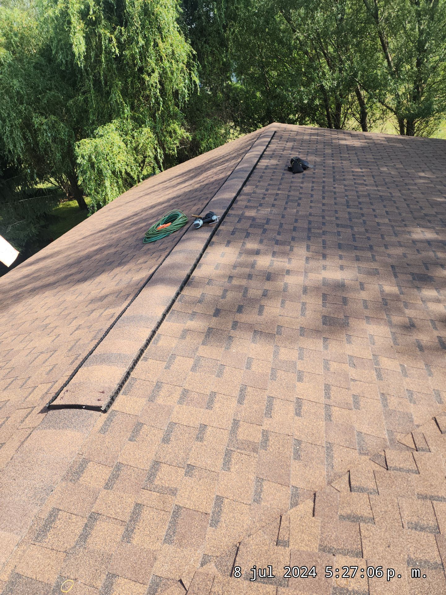 Atlas Pinnacle, Color, Burnt Hickory, Drip Edge, Color, Royal Brown by Eagle Eye Roofing