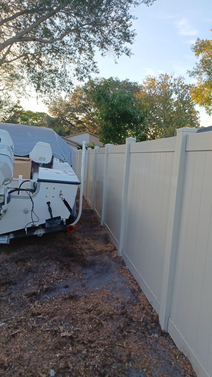 Sarasota, FL 6ft. Tan Vinyl Privacy Fence  by Asap fence and gates, LLC