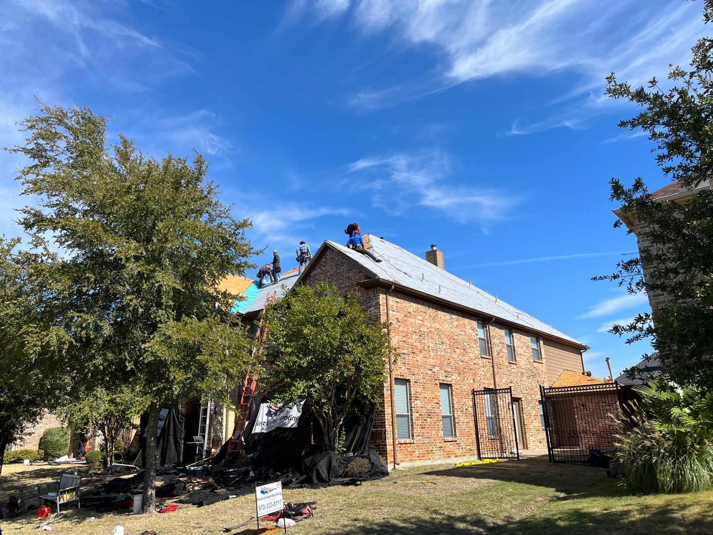Storm Roof Damage Replacement in Frisco by First United Roofing & Construction