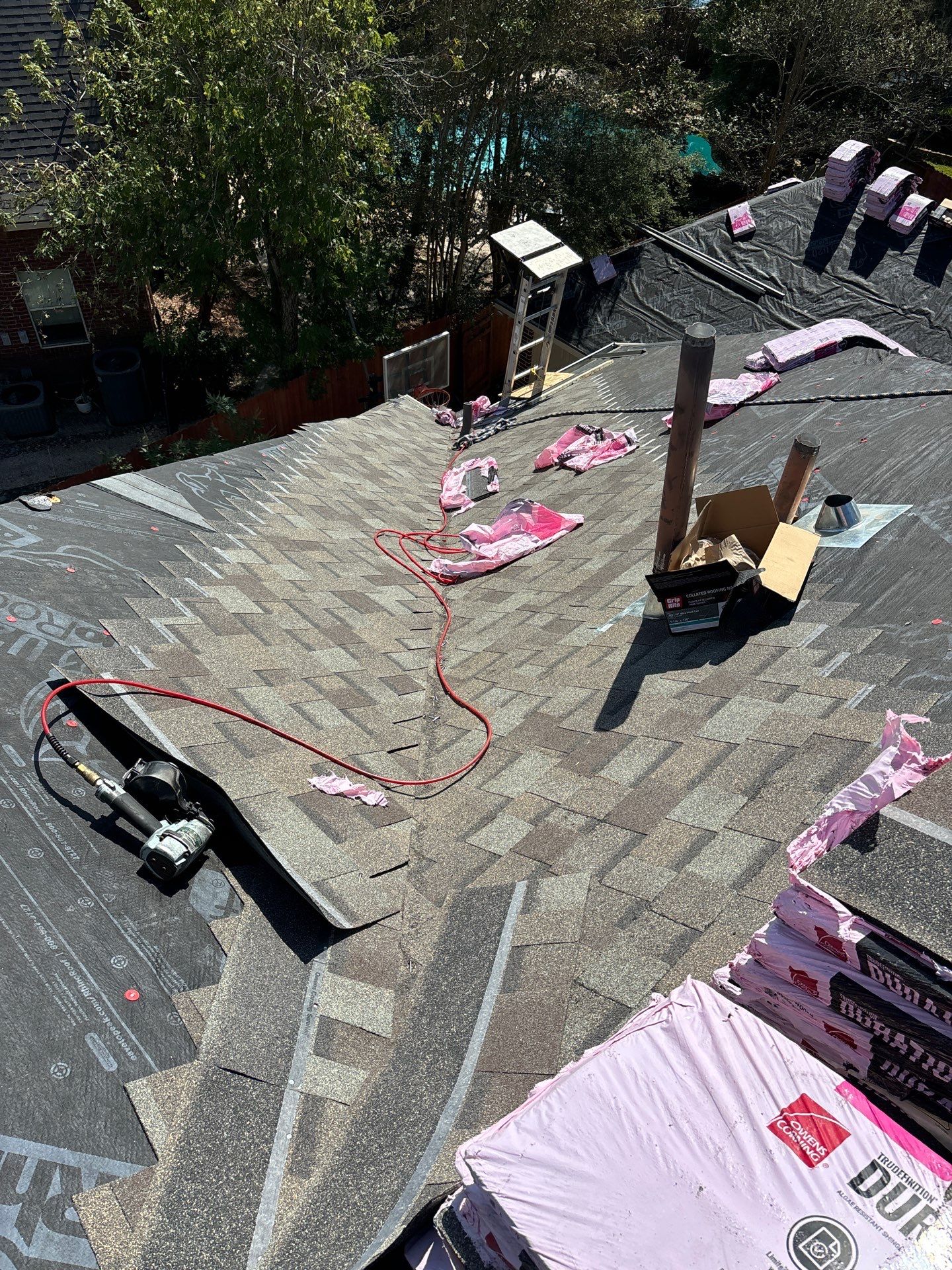 Residential Roofing Installation using Owen's Corning Duration (Lifetime) Shingles by Roof Repair Company